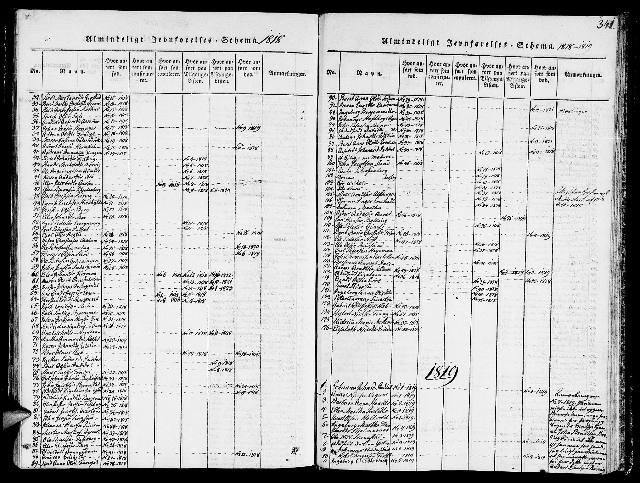 Ministerialprotokoller, klokkerbøker og fødselsregistre - Sør-Trøndelag, SAT/A-1456/646/L0608: Parish register (official) no. 646A06, 1816-1825, p. 341