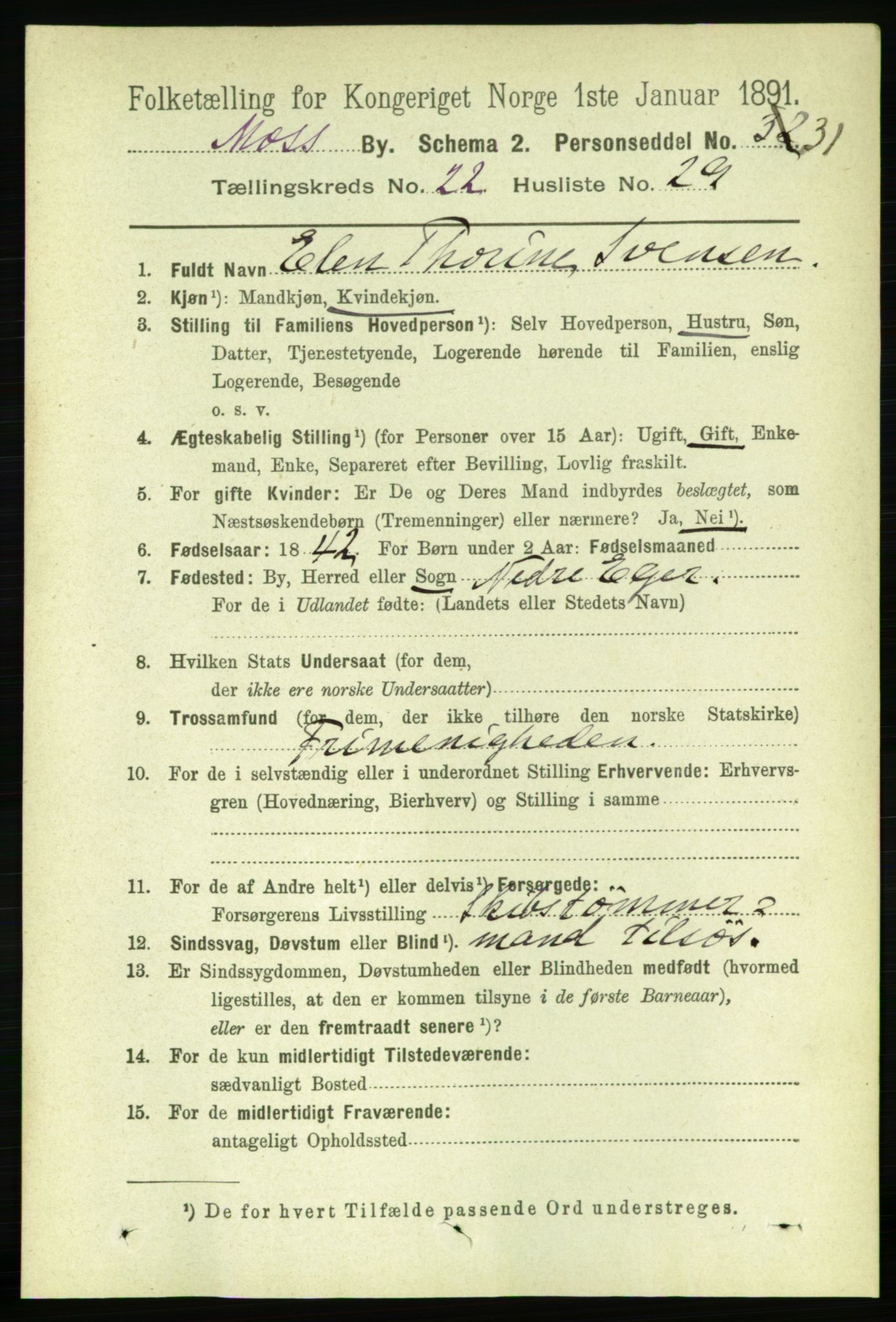 RA, 1891 census for 0104 Moss, 1891, p. 9770