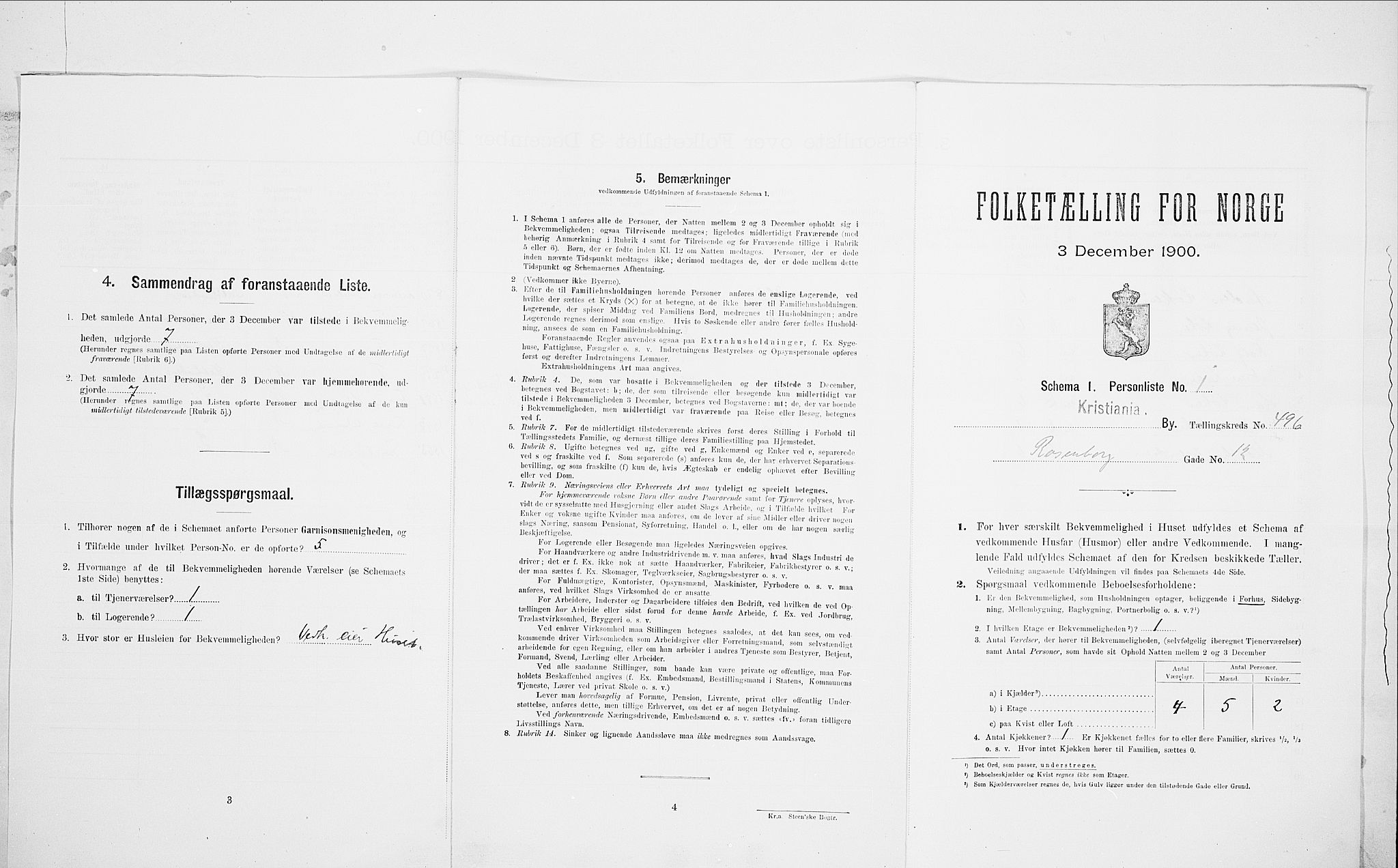 SAO, 1900 census for Kristiania, 1900, p. 75123