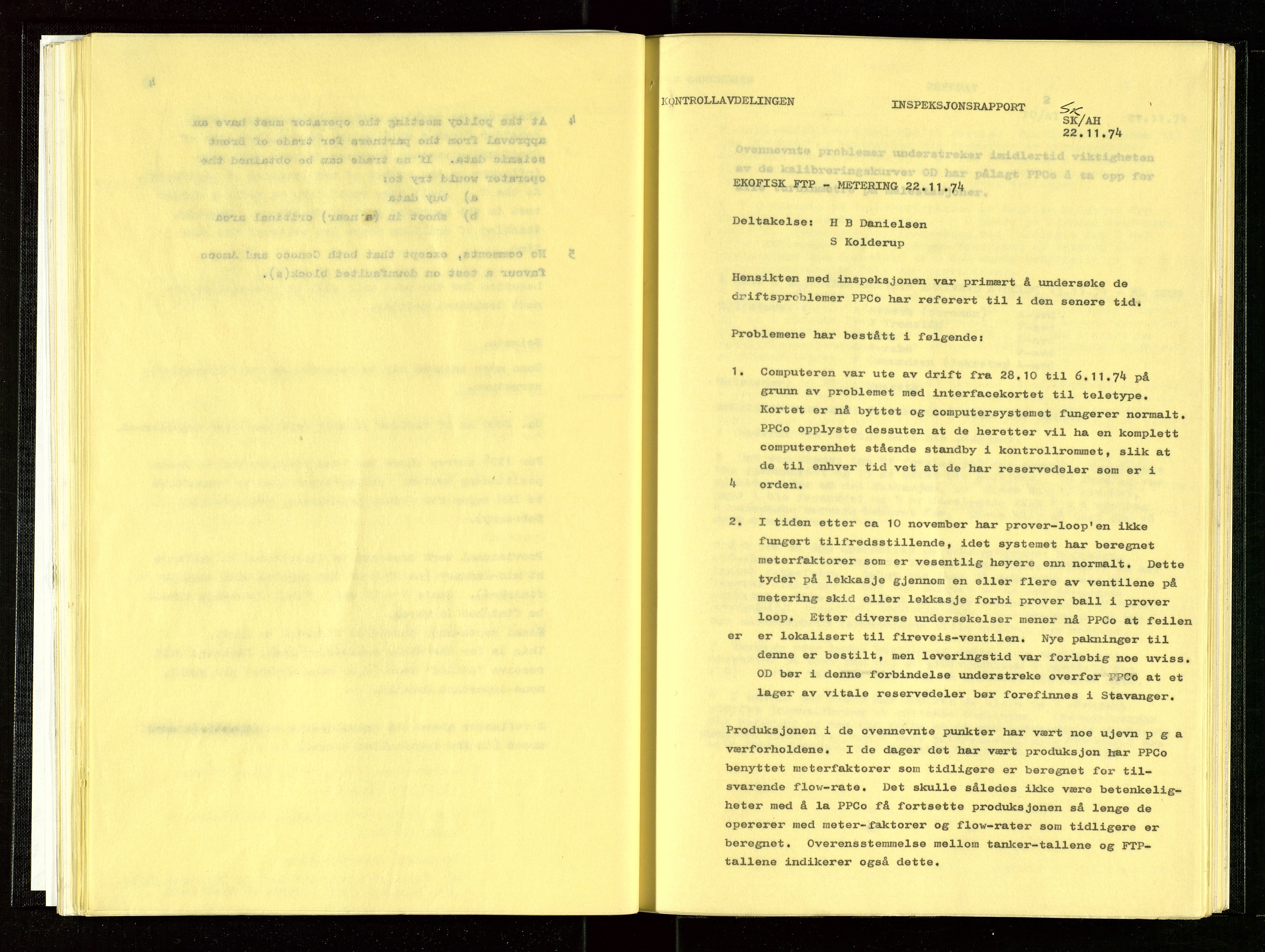 Oljedirektoratet, AV/SAST-A-101366/Aa/L0003: Referatprotokoller, 1974