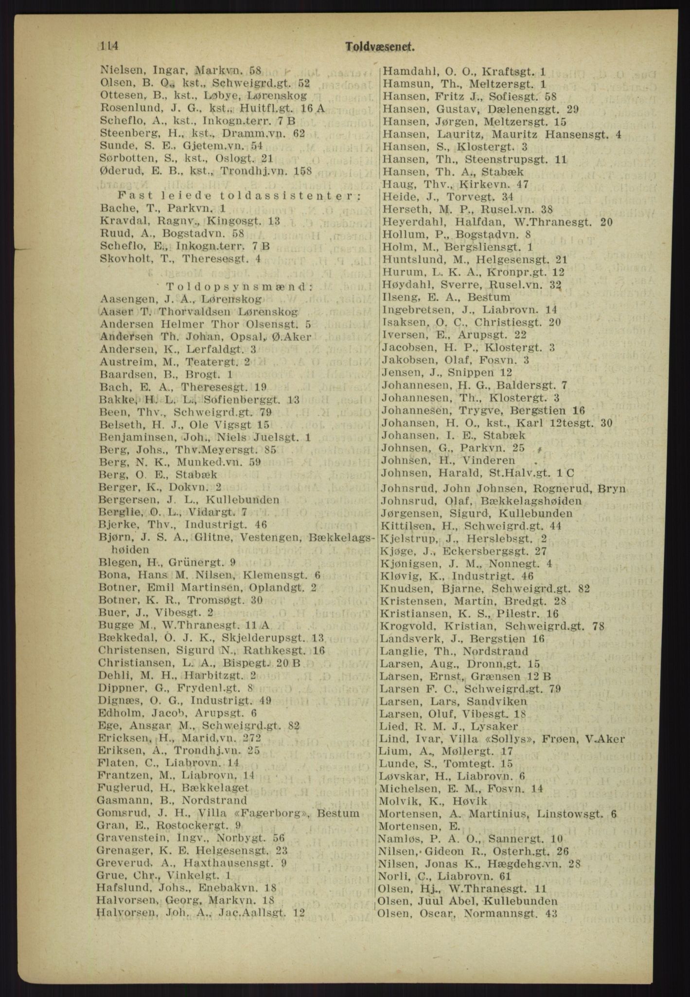 Kristiania/Oslo adressebok, PUBL/-, 1918, p. 121