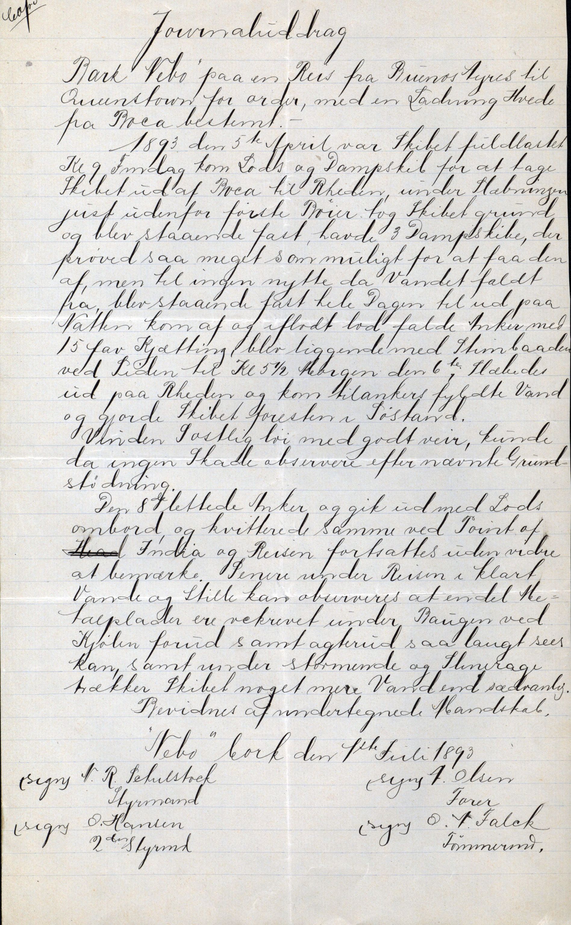 Pa 63 - Østlandske skibsassuranceforening, VEMU/A-1079/G/Ga/L0030/0005: Havaridokumenter / Imanuel, Jury, Nyborg, Vebo, 1893, p. 31