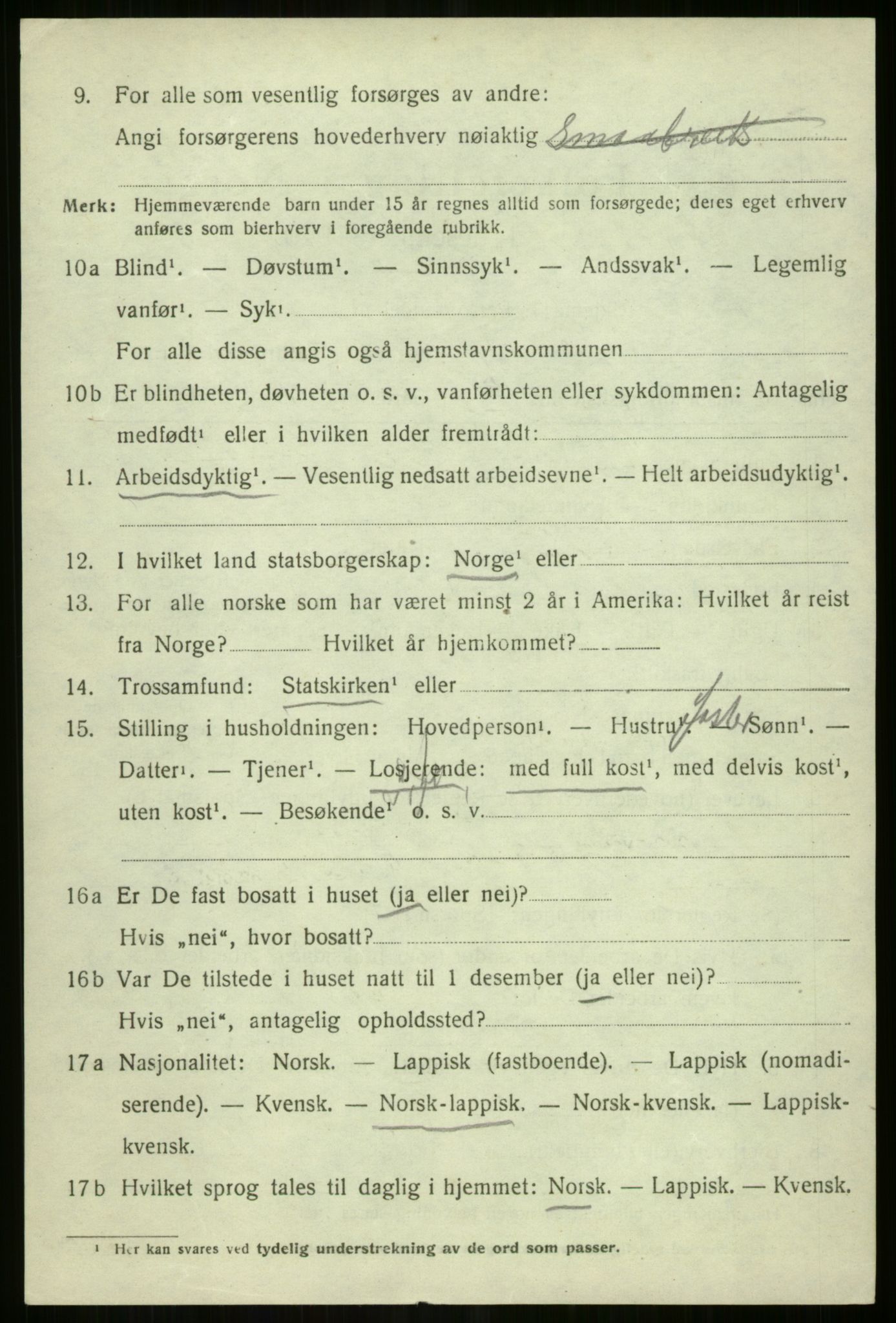 SATØ, 1920 census for Tromsøysund, 1920, p. 10739