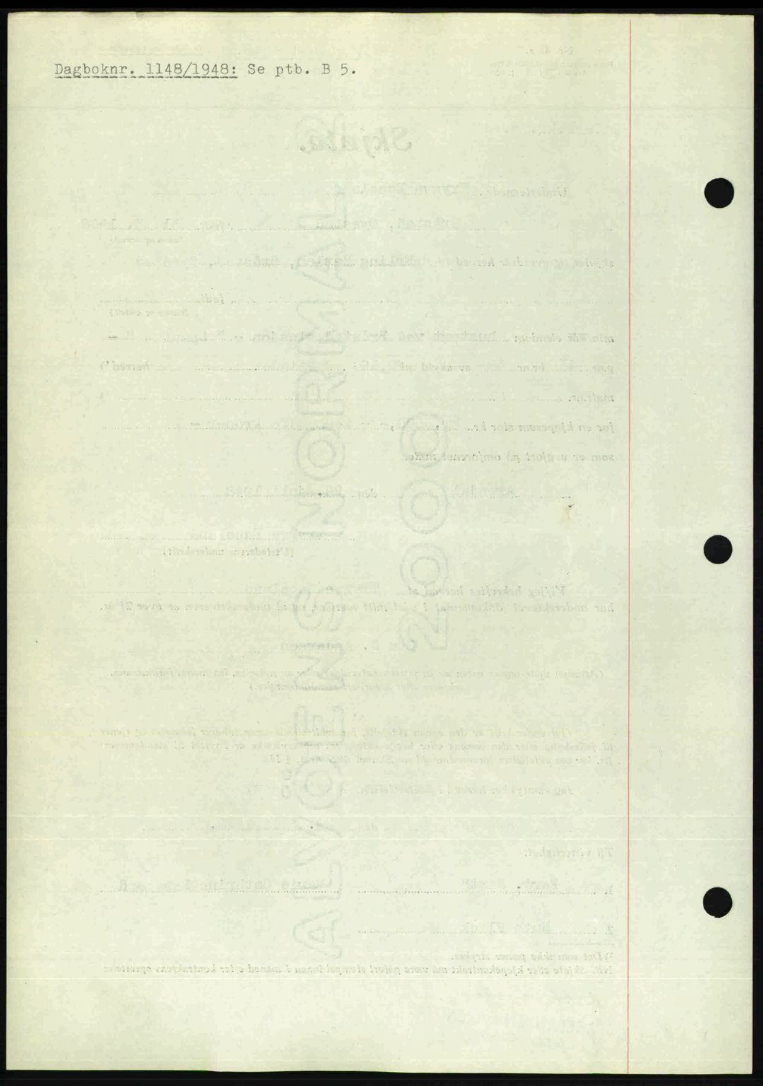 Nedenes sorenskriveri, SAK/1221-0006/G/Gb/Gba/L0059: Mortgage book no. A11, 1948-1948, Diary no: : 1148/1948