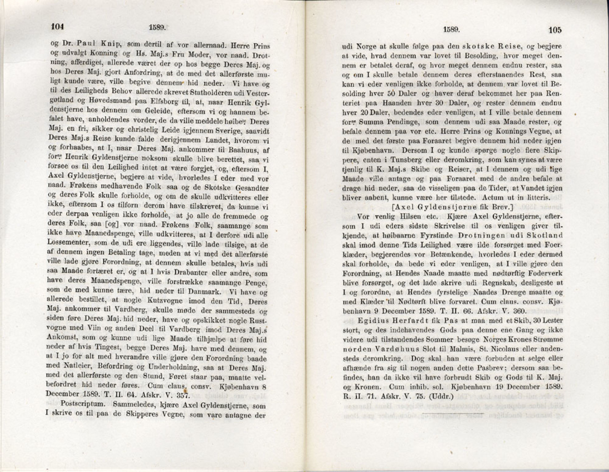 Publikasjoner utgitt av Det Norske Historiske Kildeskriftfond, PUBL/-/-/-: Norske Rigs-Registranter, bind 3, 1588-1602, p. 104-105