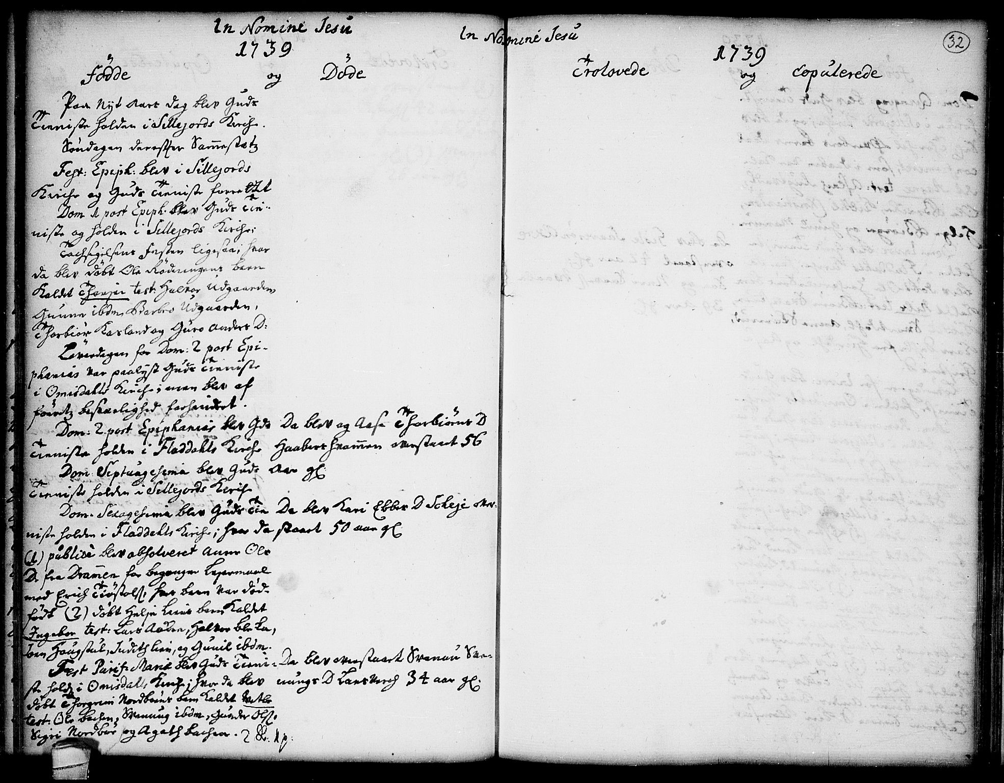 Seljord kirkebøker, SAKO/A-20/F/Fa/L0005: Parish register (official) no. I 5, 1737-1743, p. 32