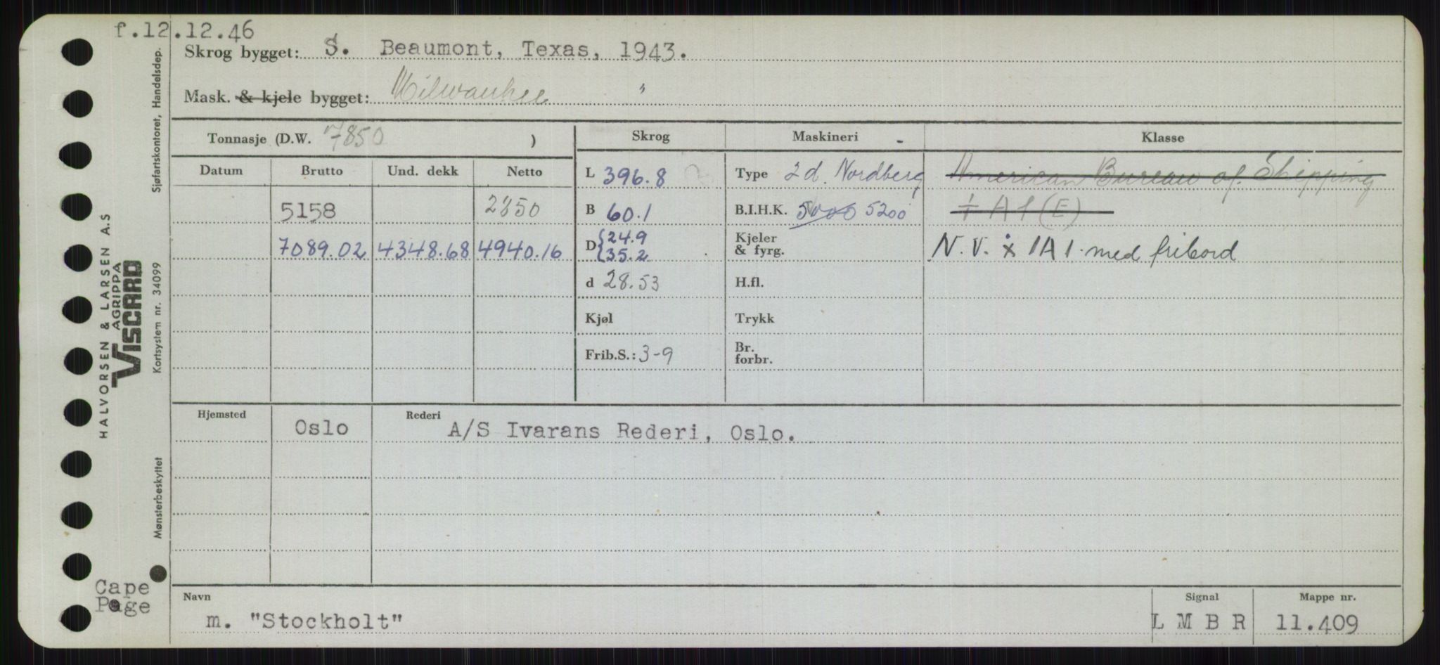 Sjøfartsdirektoratet med forløpere, Skipsmålingen, RA/S-1627/H/Hb/L0004: Fartøy, O-S, p. 457