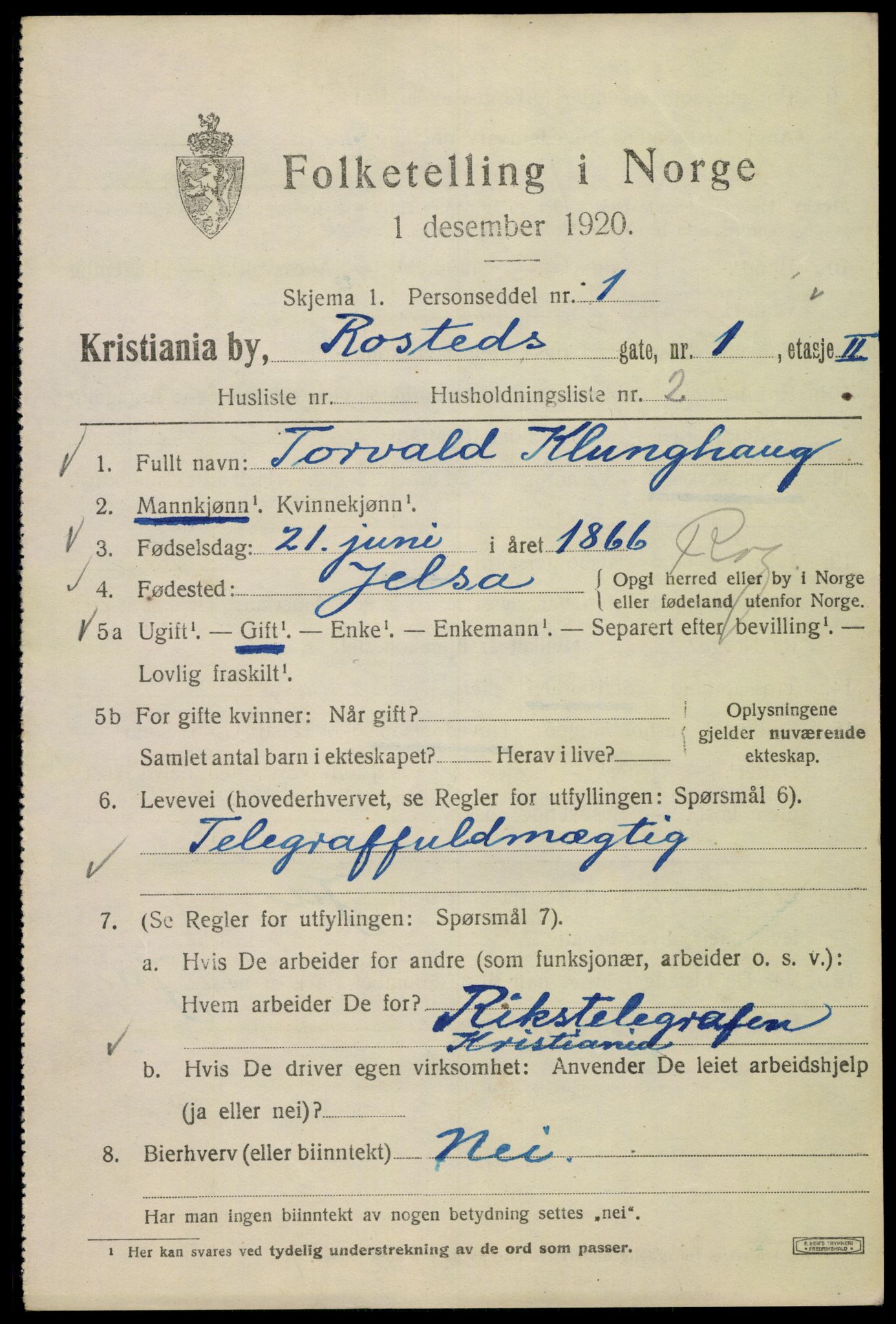 SAO, 1920 census for Kristiania, 1920, p. 467517