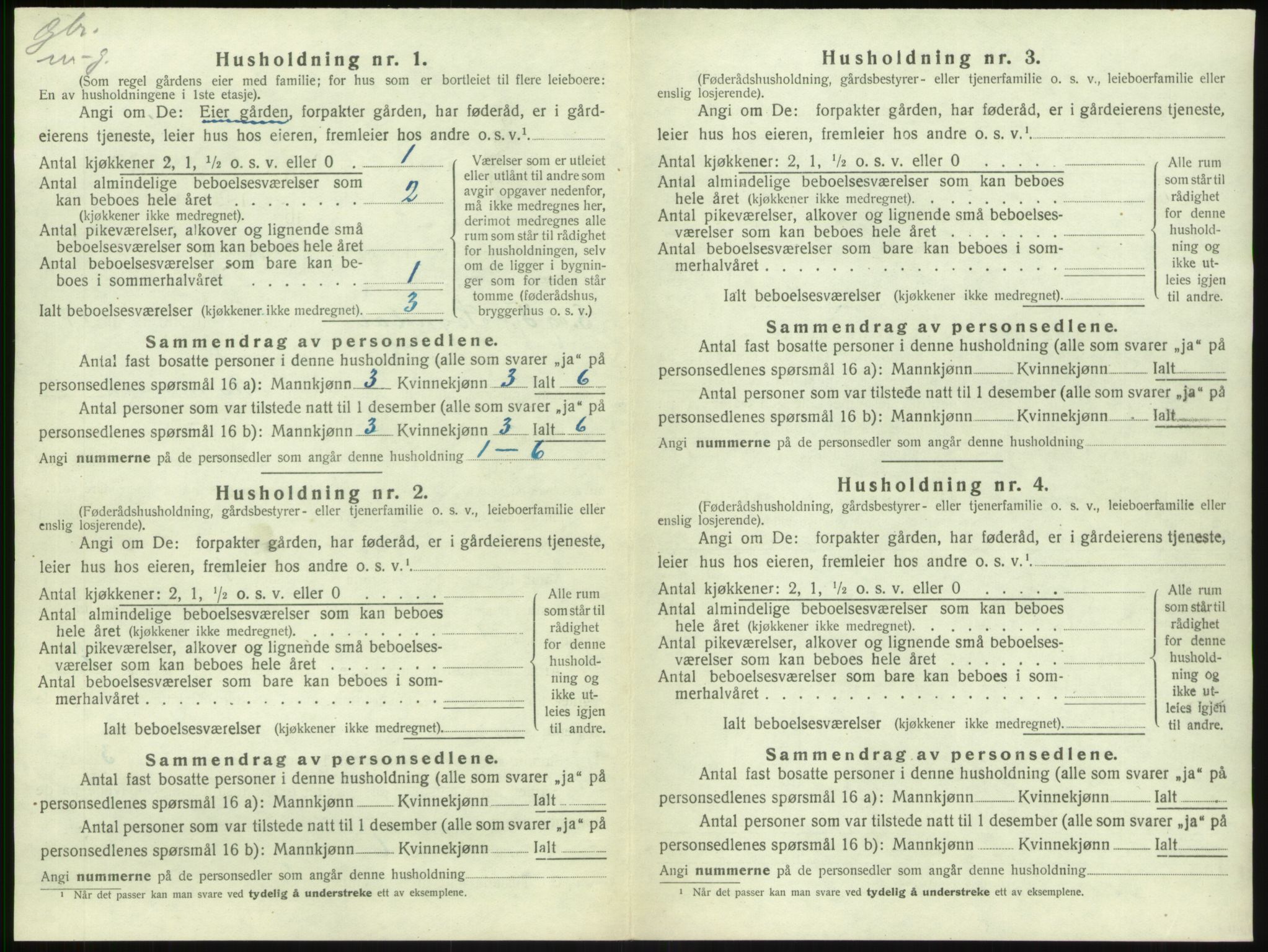 SAB, 1920 census for Sogndal, 1920, p. 894