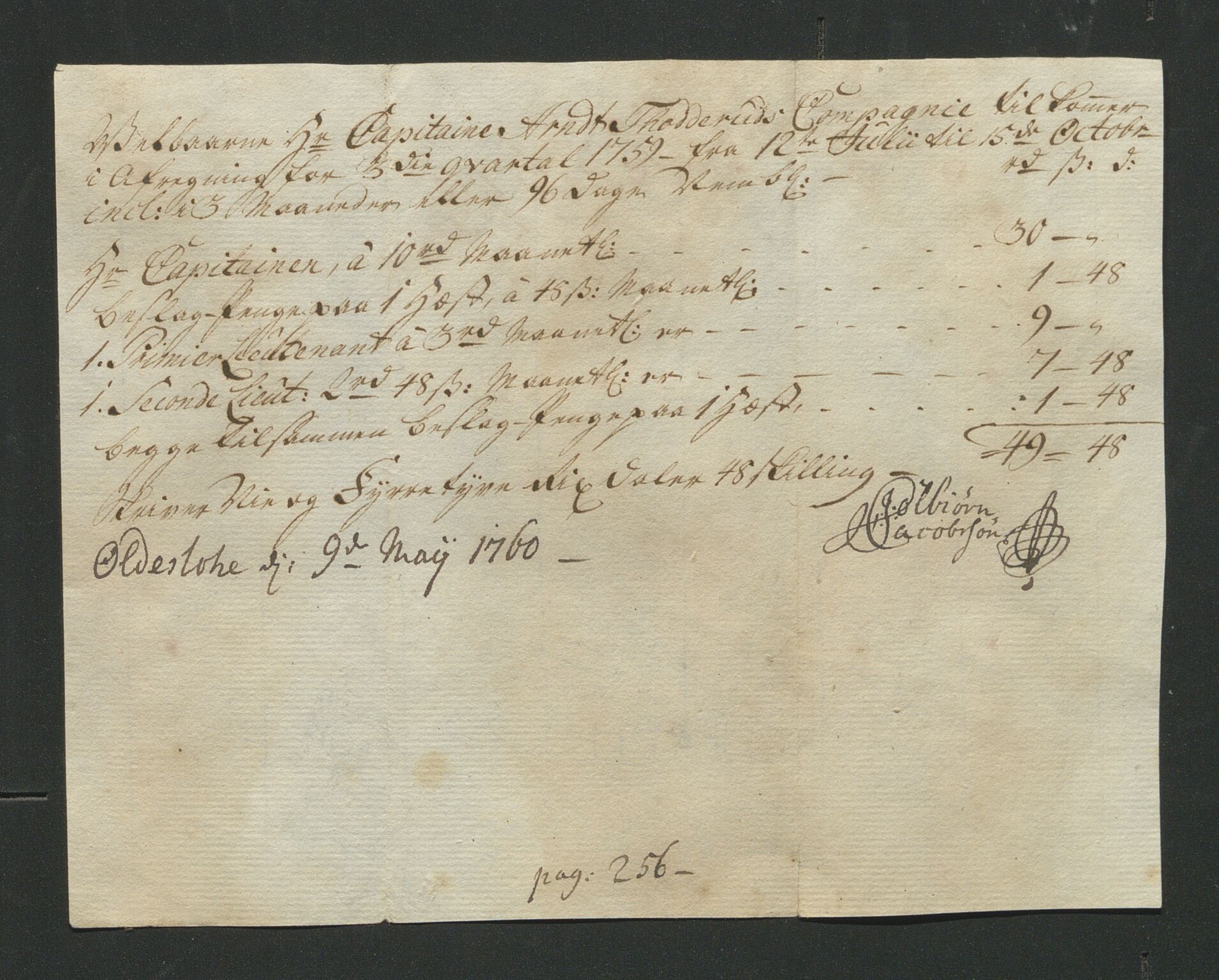 Åker i Vang, Hedmark, og familien Todderud, AV/SAH-ARK-010/J/Jc/L0002: Korrespondanse, 1753-1762, p. 311