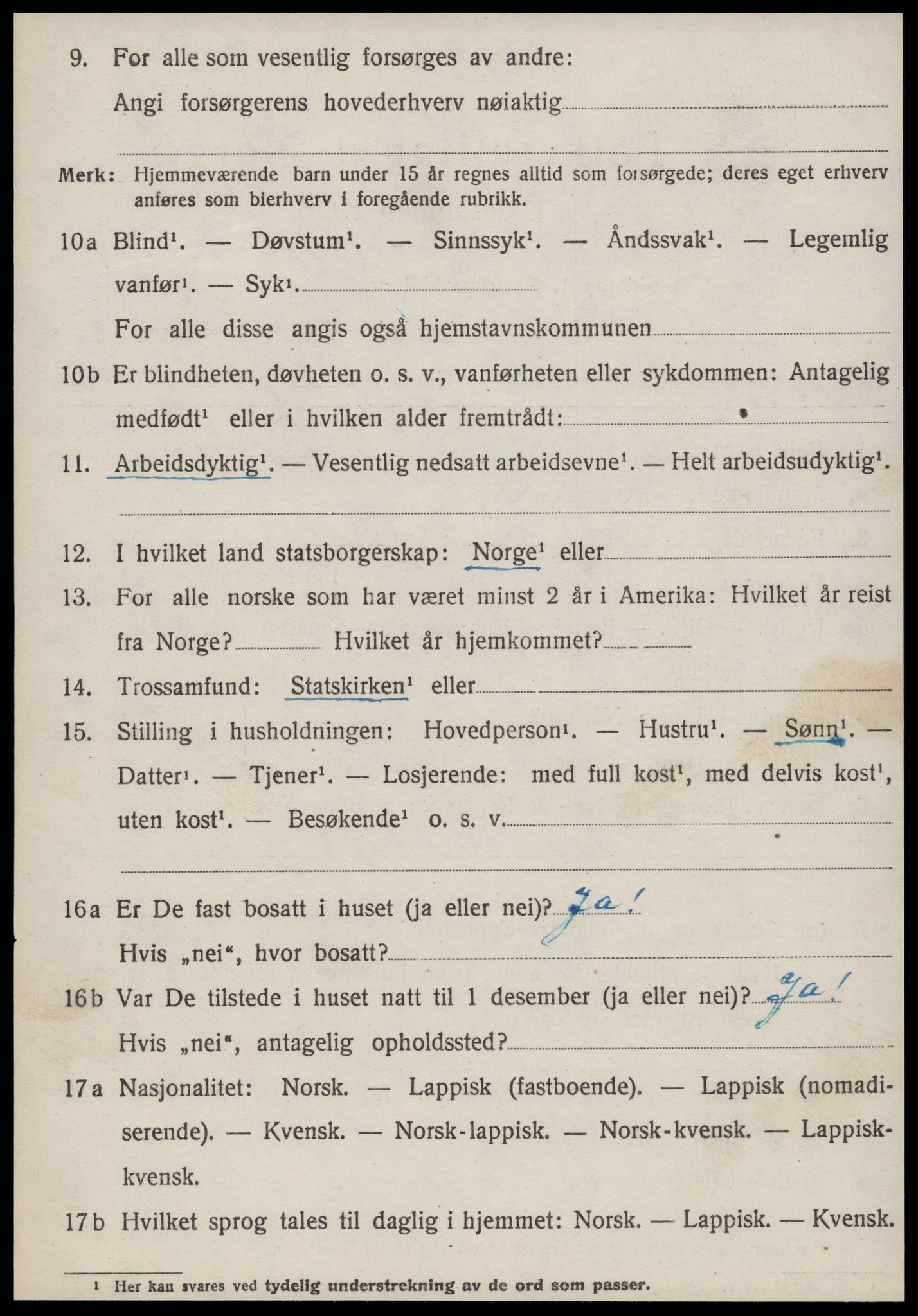 SAT, 1920 census for Orkdal, 1920, p. 6883