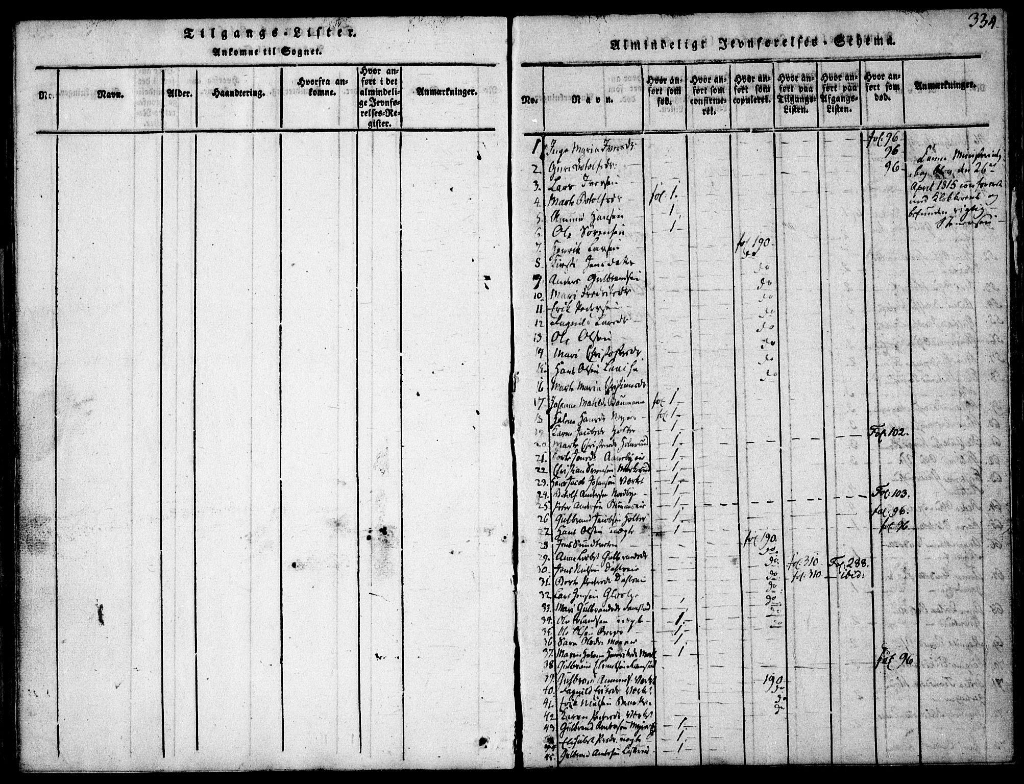 Nittedal prestekontor Kirkebøker, SAO/A-10365a/F/Fa/L0003: Parish register (official) no. I 3, 1814-1836, p. 334