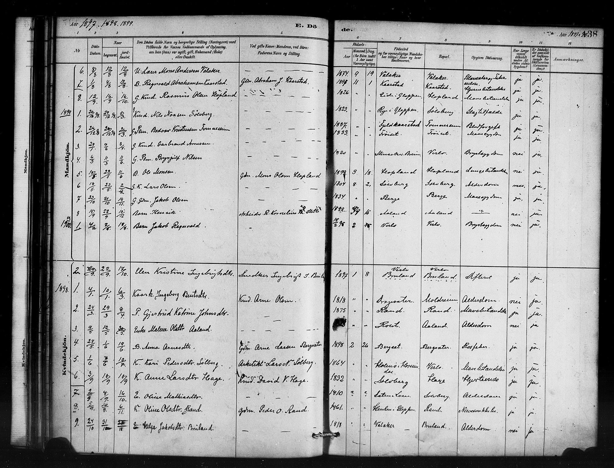 Innvik sokneprestembete, AV/SAB-A-80501: Parish register (official) no. D 1, 1879-1900, p. 138