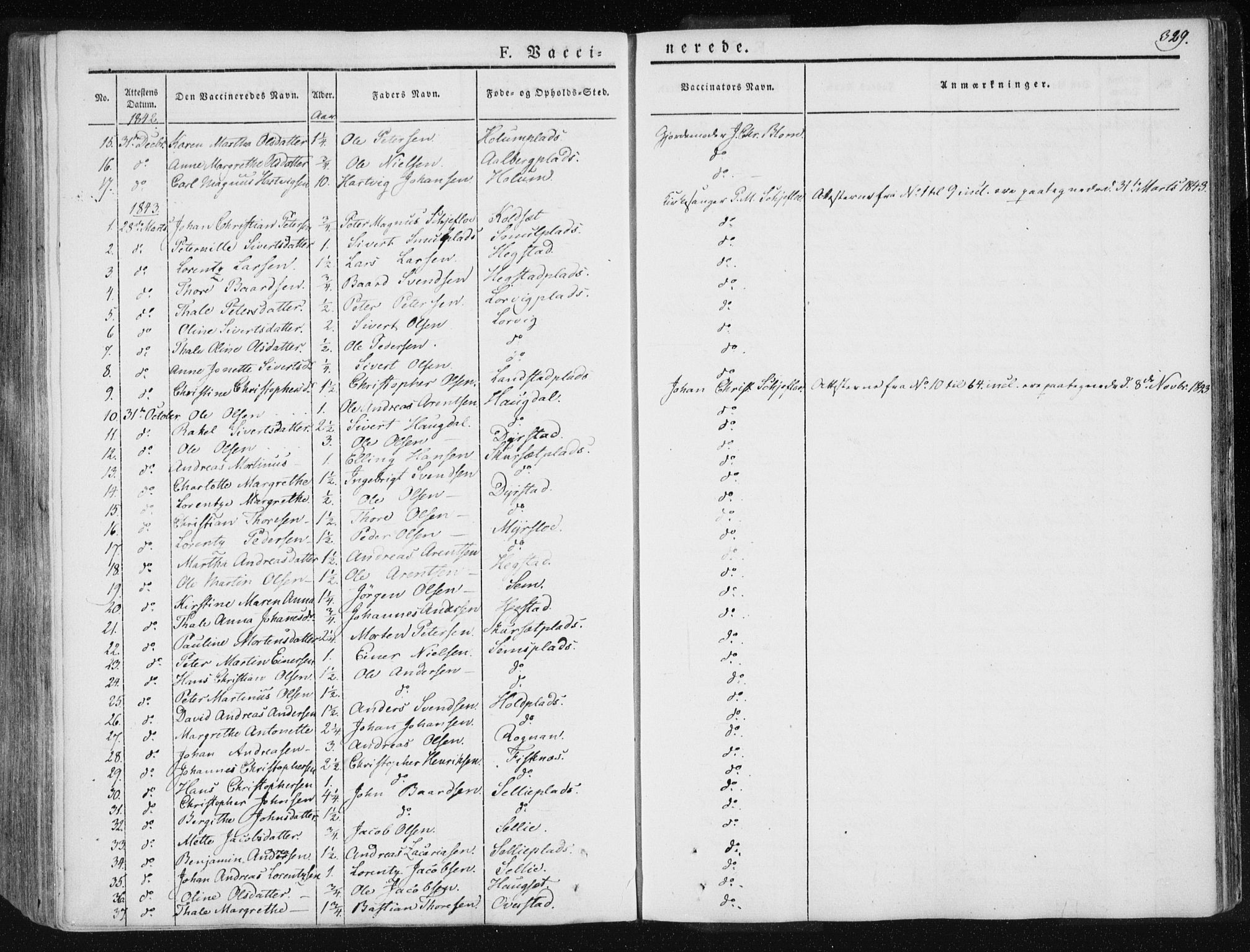 Ministerialprotokoller, klokkerbøker og fødselsregistre - Nord-Trøndelag, SAT/A-1458/735/L0339: Parish register (official) no. 735A06 /1, 1836-1848, p. 329
