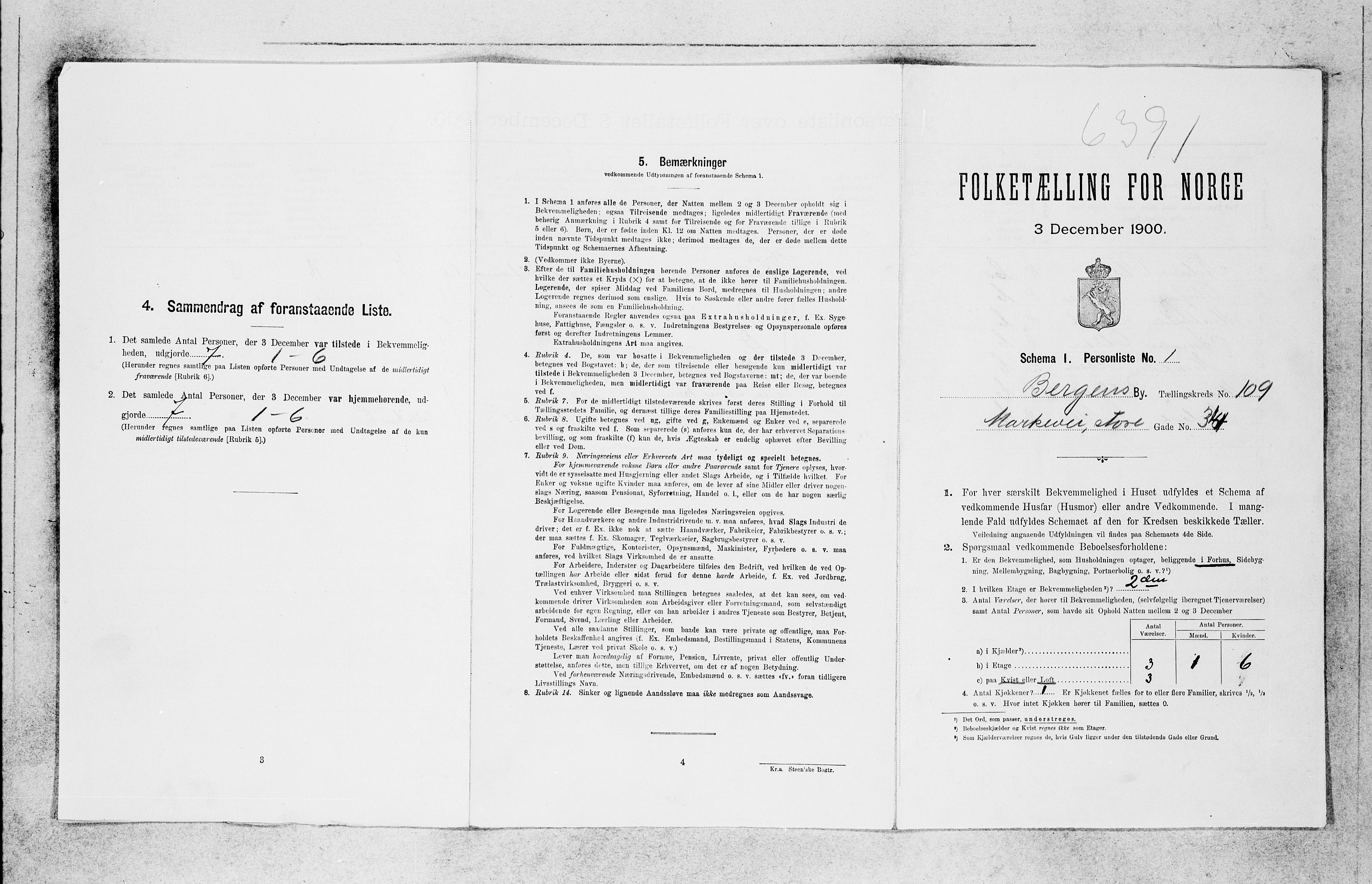 SAB, 1900 census for Bergen, 1900, p. 22792