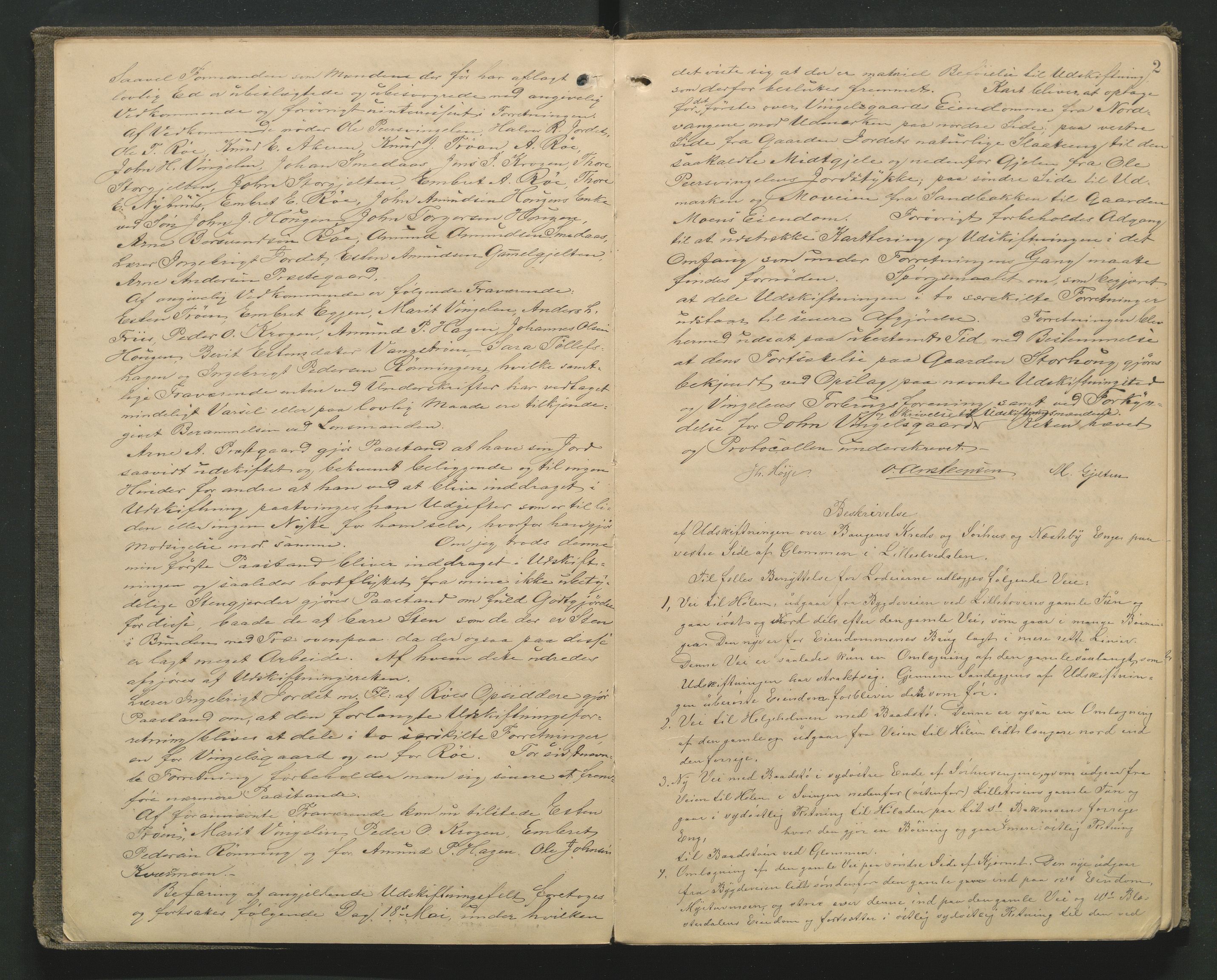 Utskiftningsformannen i Hedmark fylke, AV/SAH-JORDSKIFTEH-001/H/Ha/L0005/0001: Forhandlingsprotokoller, nr. 8 og 10 / Forhandlingsprotokoll nr. 8, 1894-1898