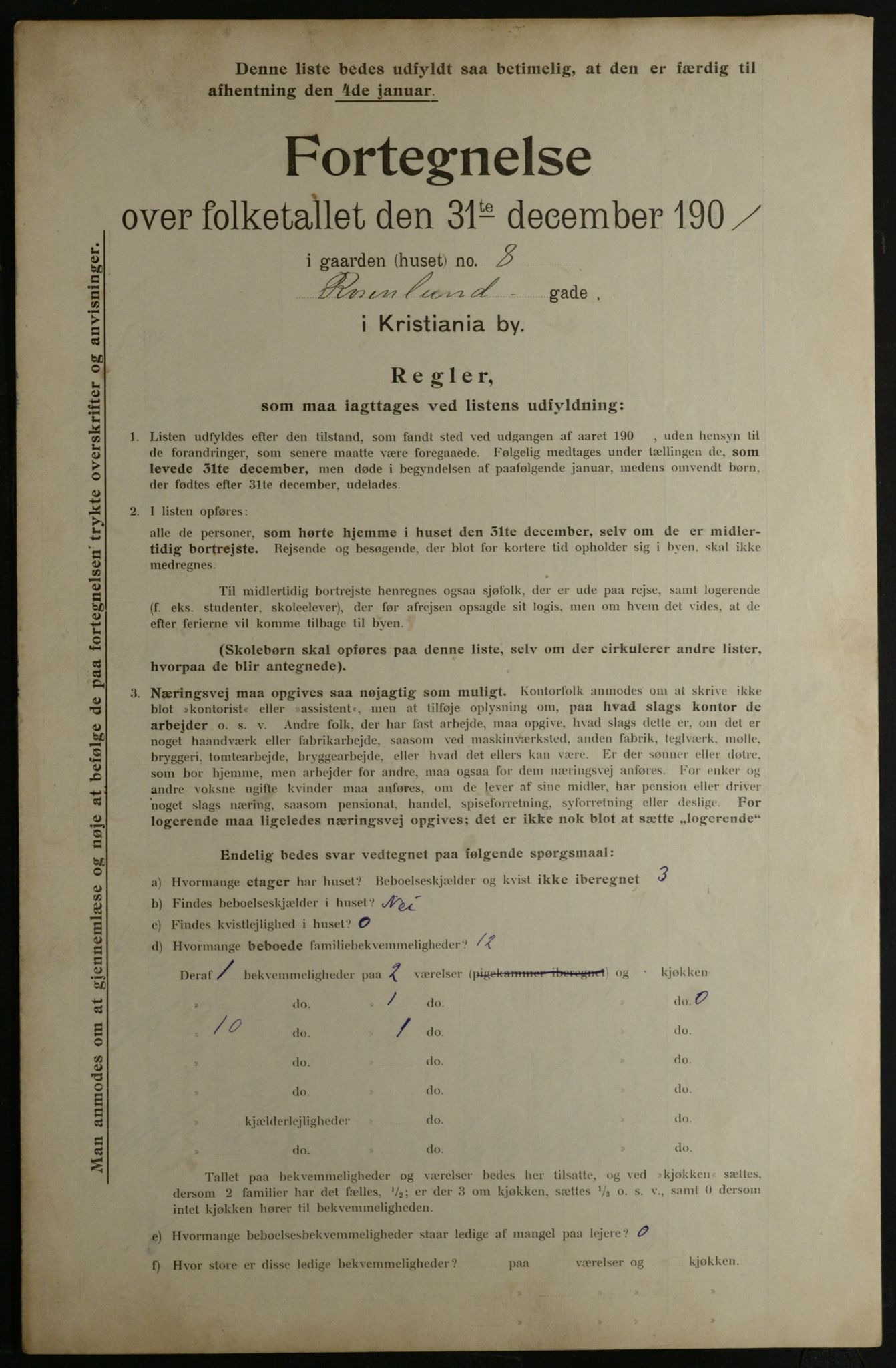 OBA, Municipal Census 1901 for Kristiania, 1901, p. 12900