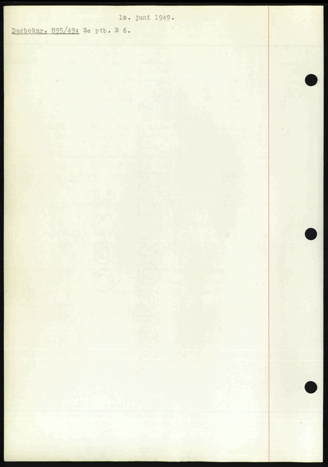 Nedenes sorenskriveri, SAK/1221-0006/G/Gb/Gba/L0060: Mortgage book no. A12, 1948-1949, Diary no: : 895/1949