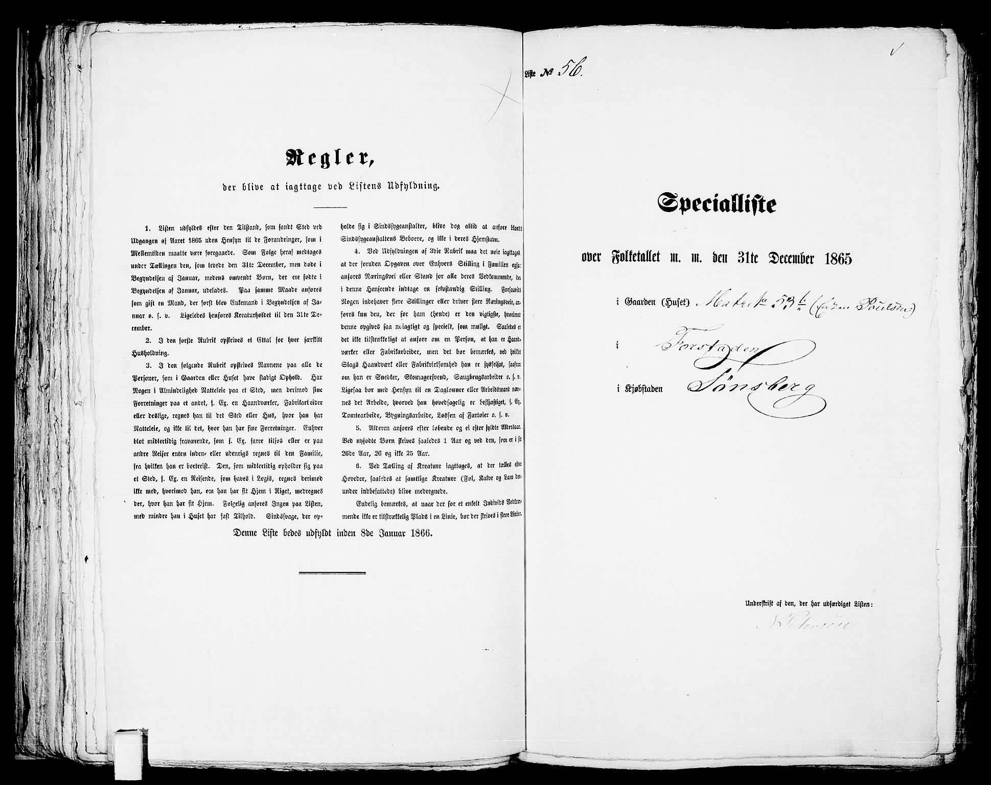 RA, 1865 census for Tønsberg, 1865, p. 126