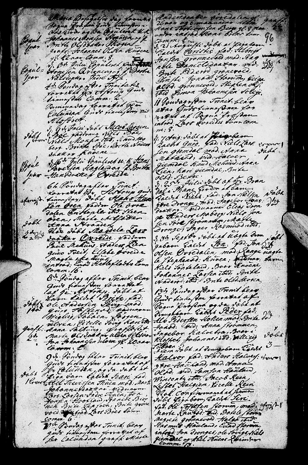 Os sokneprestembete, SAB/A-99929: Parish register (official) no. A 2, 1723-1758, p. 96