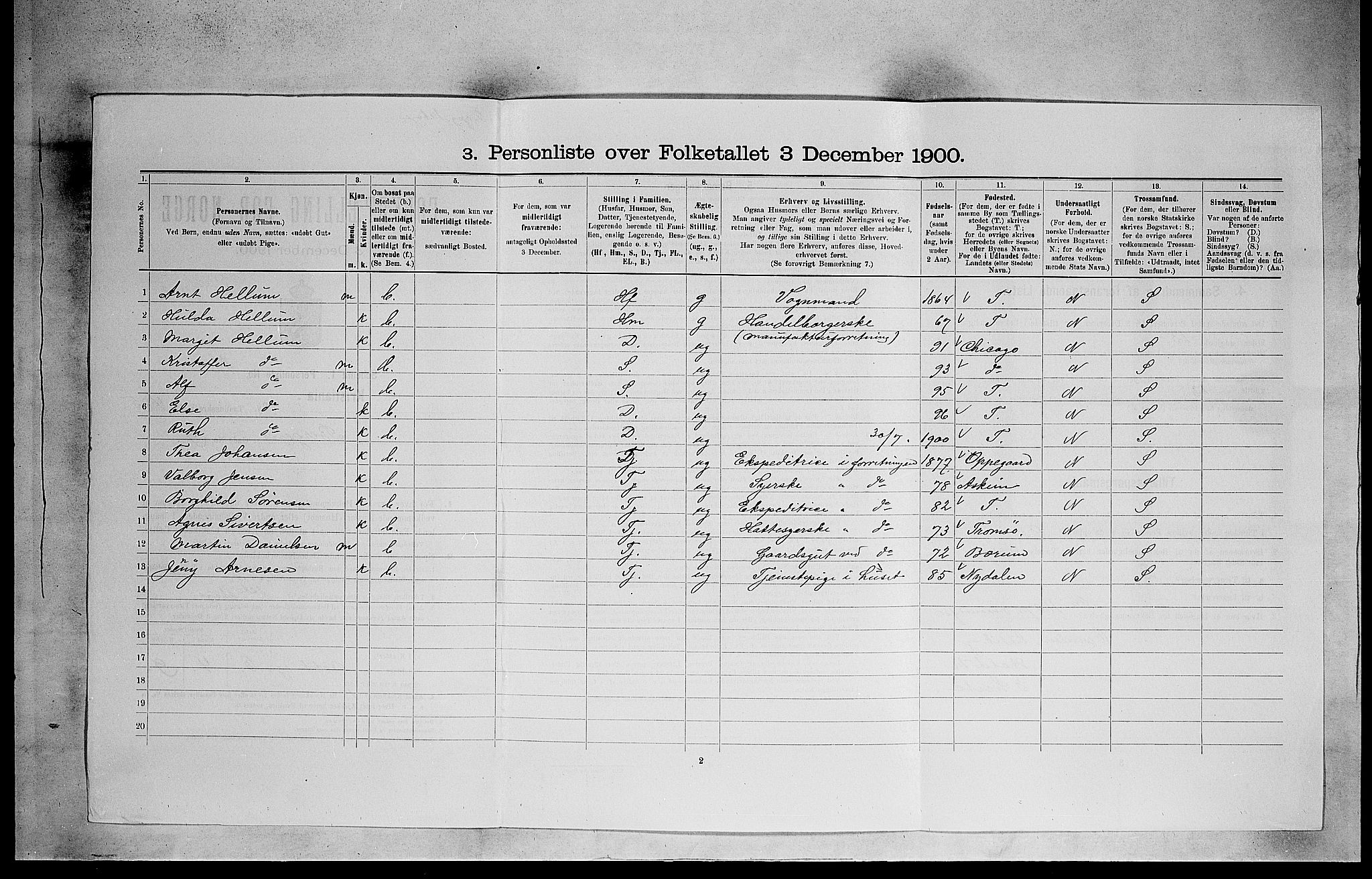 SAO, 1900 census for Kristiania, 1900, p. 4191