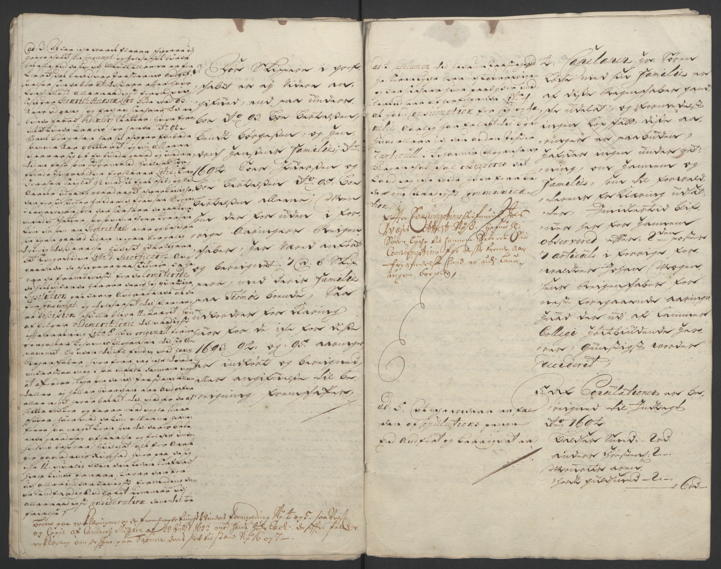 Rentekammeret inntil 1814, Reviderte regnskaper, Fogderegnskap, RA/EA-4092/R33/L1974: Fogderegnskap Larvik grevskap, 1693-1695, p. 312