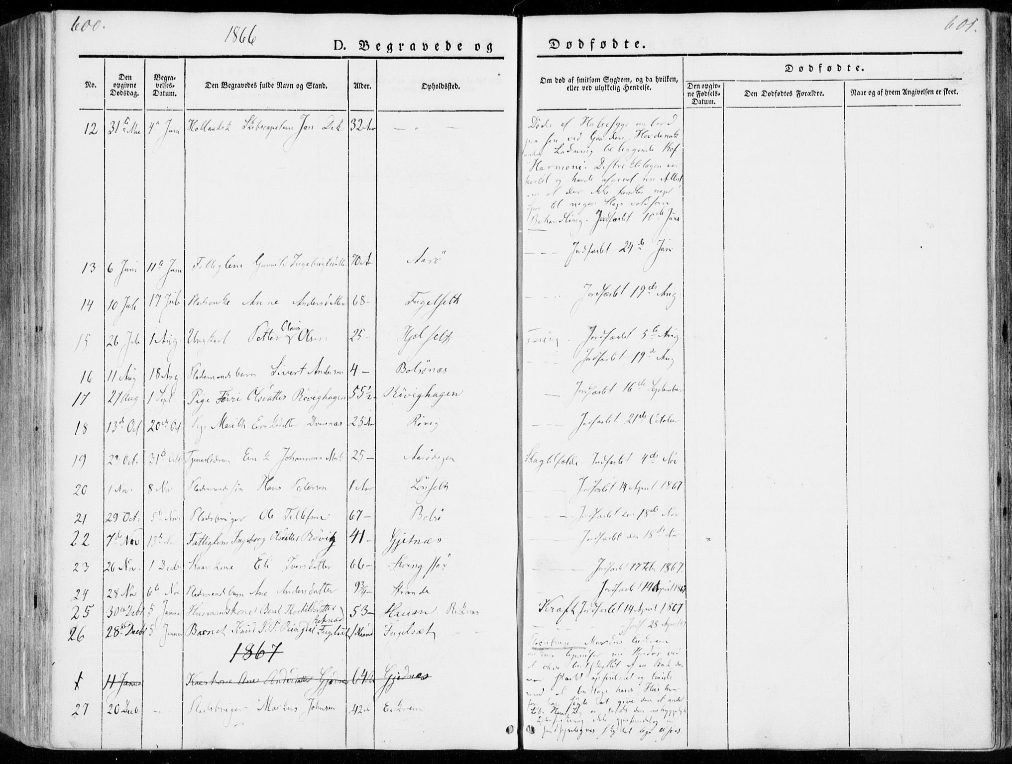 Ministerialprotokoller, klokkerbøker og fødselsregistre - Møre og Romsdal, AV/SAT-A-1454/555/L0653: Parish register (official) no. 555A04, 1843-1869, p. 600-601