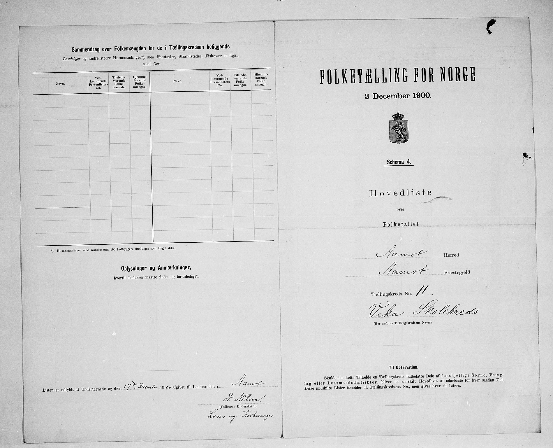 SAH, 1900 census for Åmot, 1900, p. 41