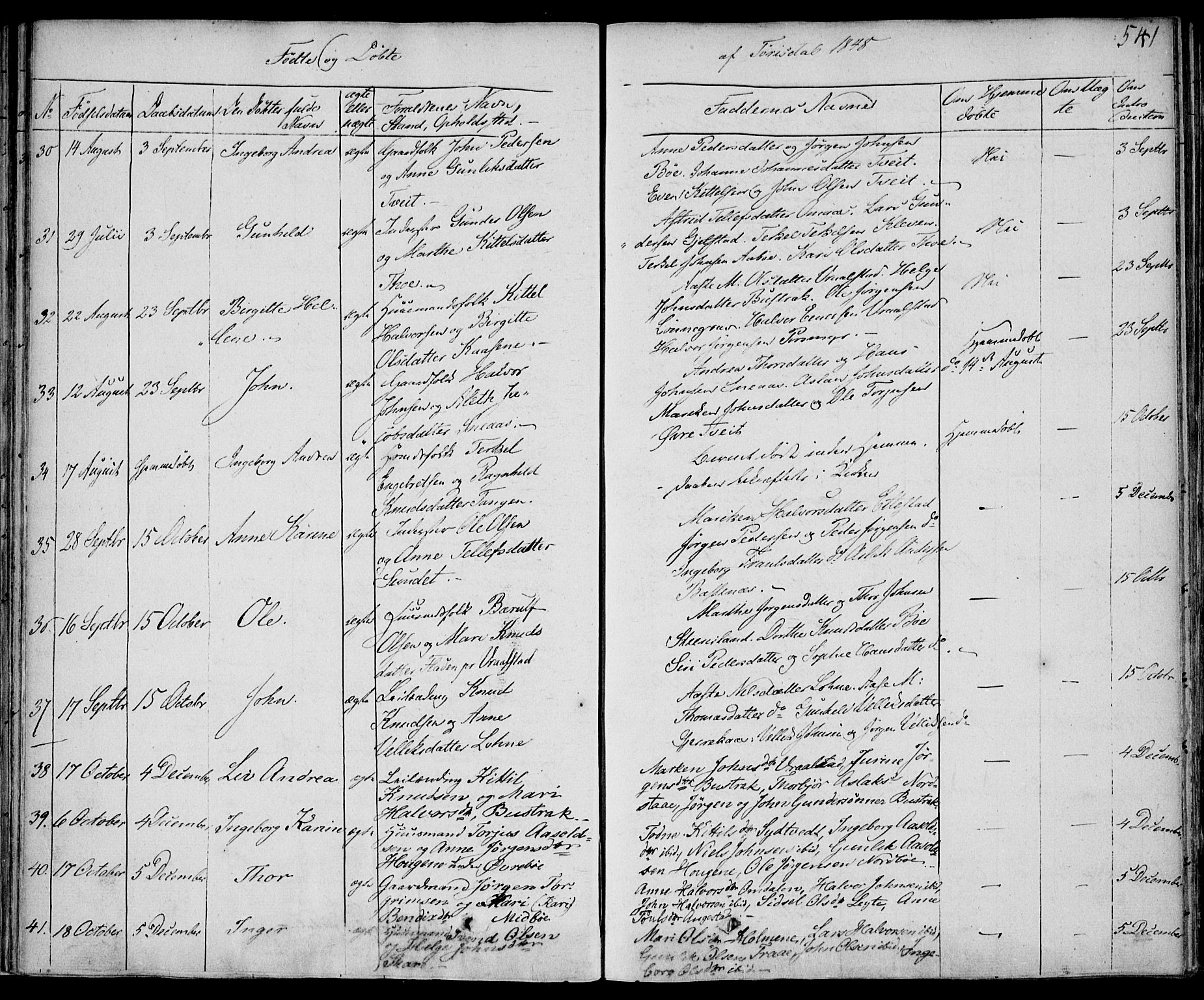 Drangedal kirkebøker, SAKO/A-258/F/Fa/L0007b: Parish register (official) no. 7b, 1837-1856, p. 541