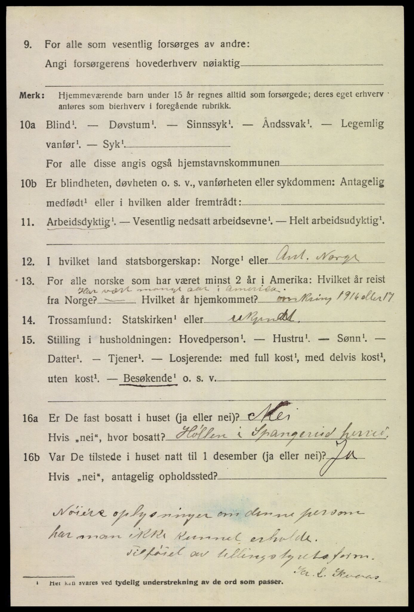 SAK, 1920 census for Kvås, 1920, p. 1333