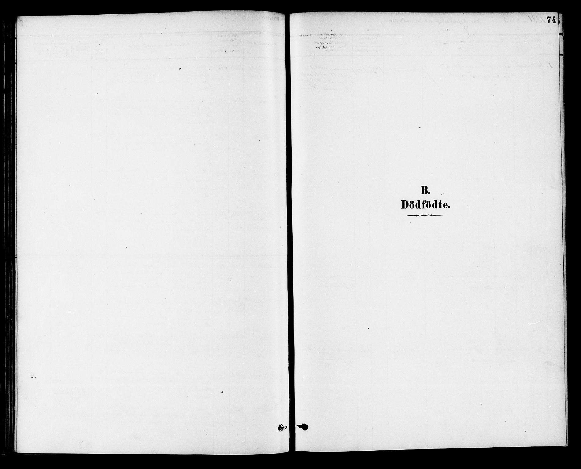 Krødsherad kirkebøker, SAKO/A-19/G/Ga/L0001: Parish register (copy) no. 1, 1879-1893, p. 74