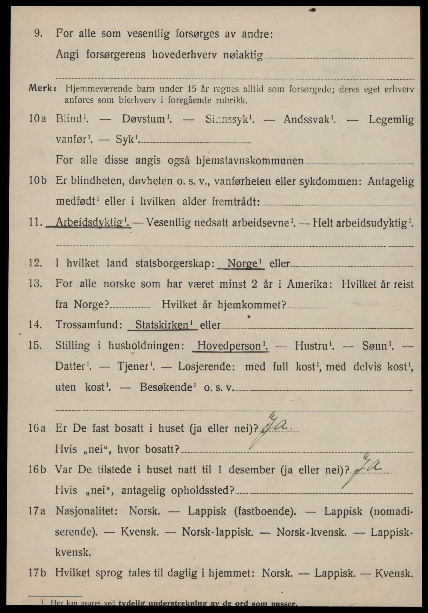 SAT, 1920 census for Orkdal, 1920, p. 7253