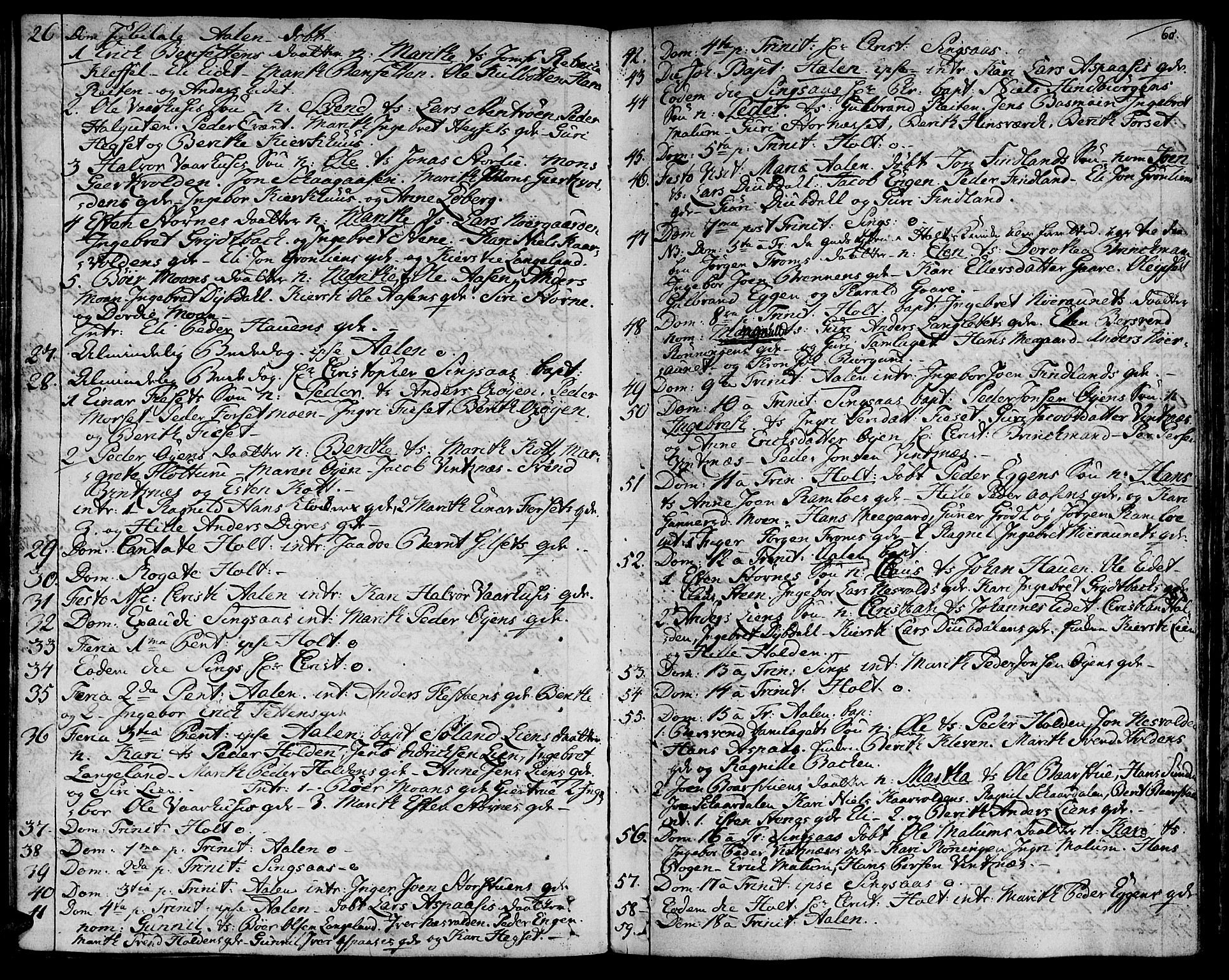 Ministerialprotokoller, klokkerbøker og fødselsregistre - Sør-Trøndelag, SAT/A-1456/685/L0952: Parish register (official) no. 685A01, 1745-1804, p. 60