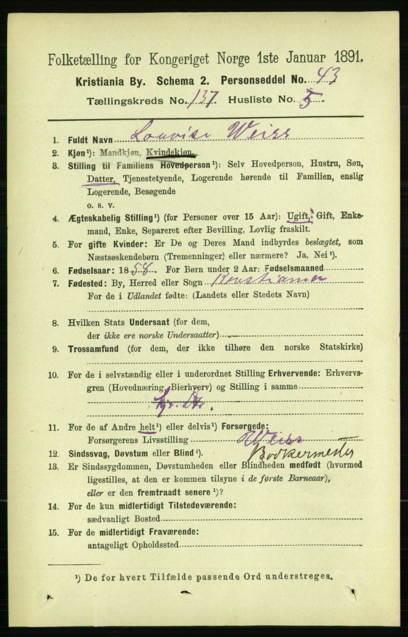 RA, 1891 census for 0301 Kristiania, 1891, p. 76441