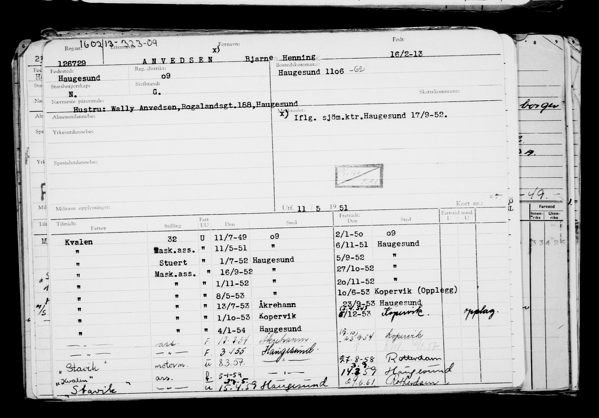 Direktoratet for sjømenn, RA/S-3545/G/Gb/L0110: Hovedkort, 1913, p. 552