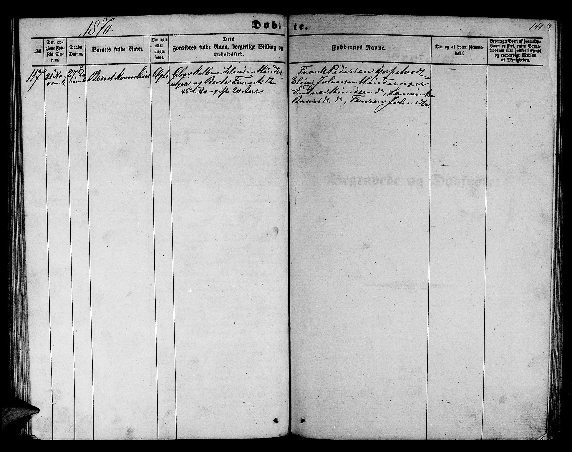 Avaldsnes sokneprestkontor, SAST/A -101851/H/Ha/Hab/L0003: Parish register (copy) no. B 3, 1857-1871, p. 141