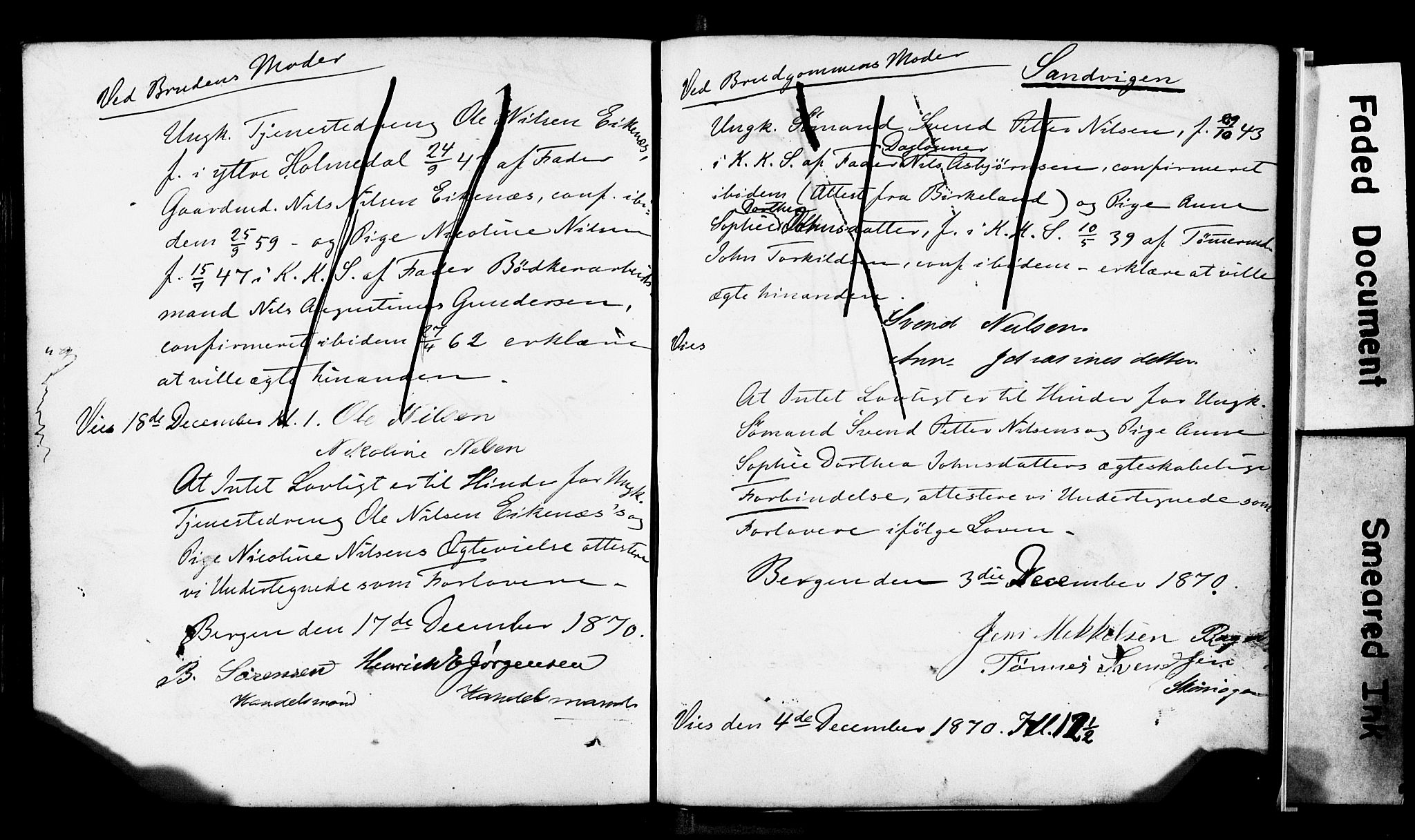 Korskirken sokneprestembete, AV/SAB-A-76101: Best man's statements no. II.5.3, 1865-1871, p. 212