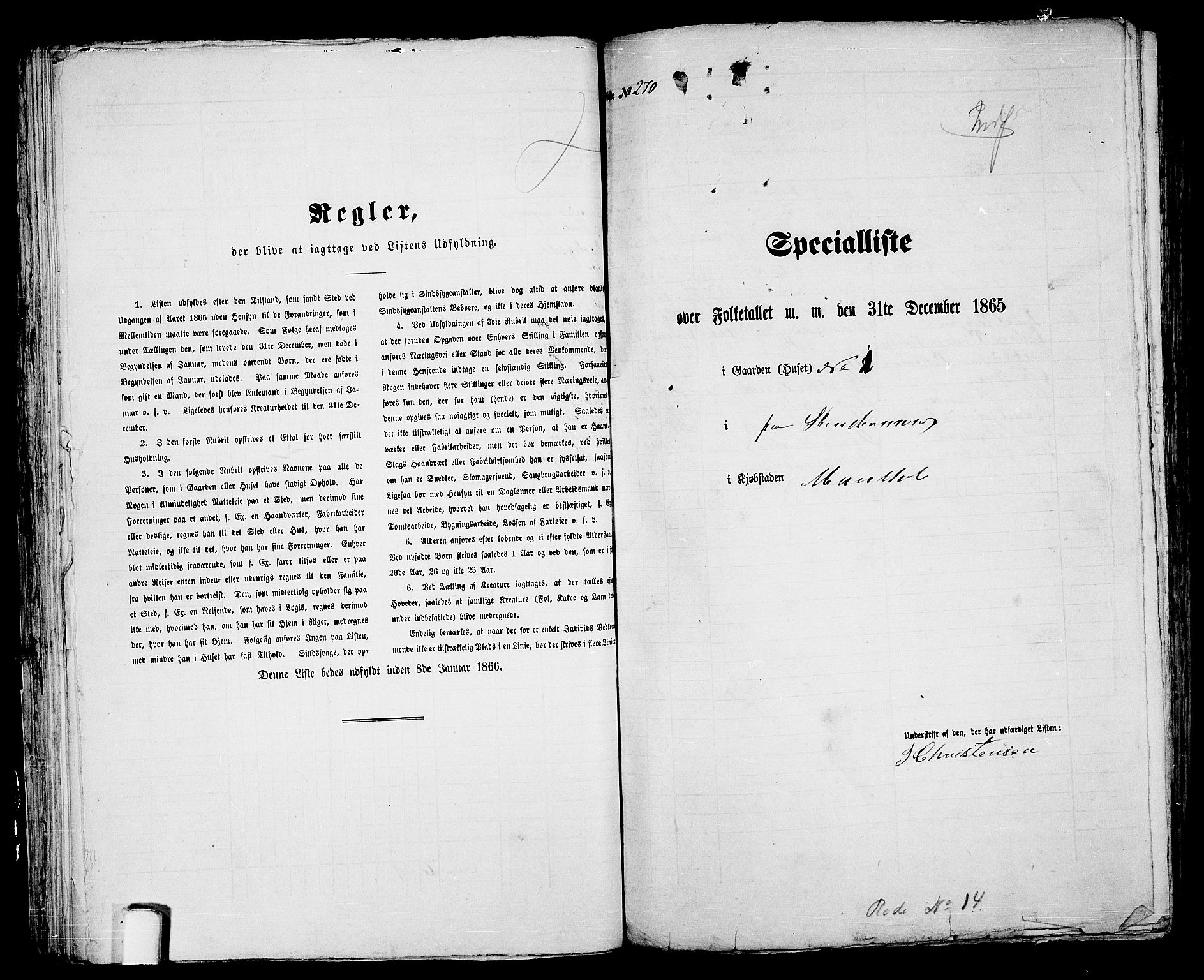 RA, 1865 census for Mandal/Mandal, 1865, p. 545