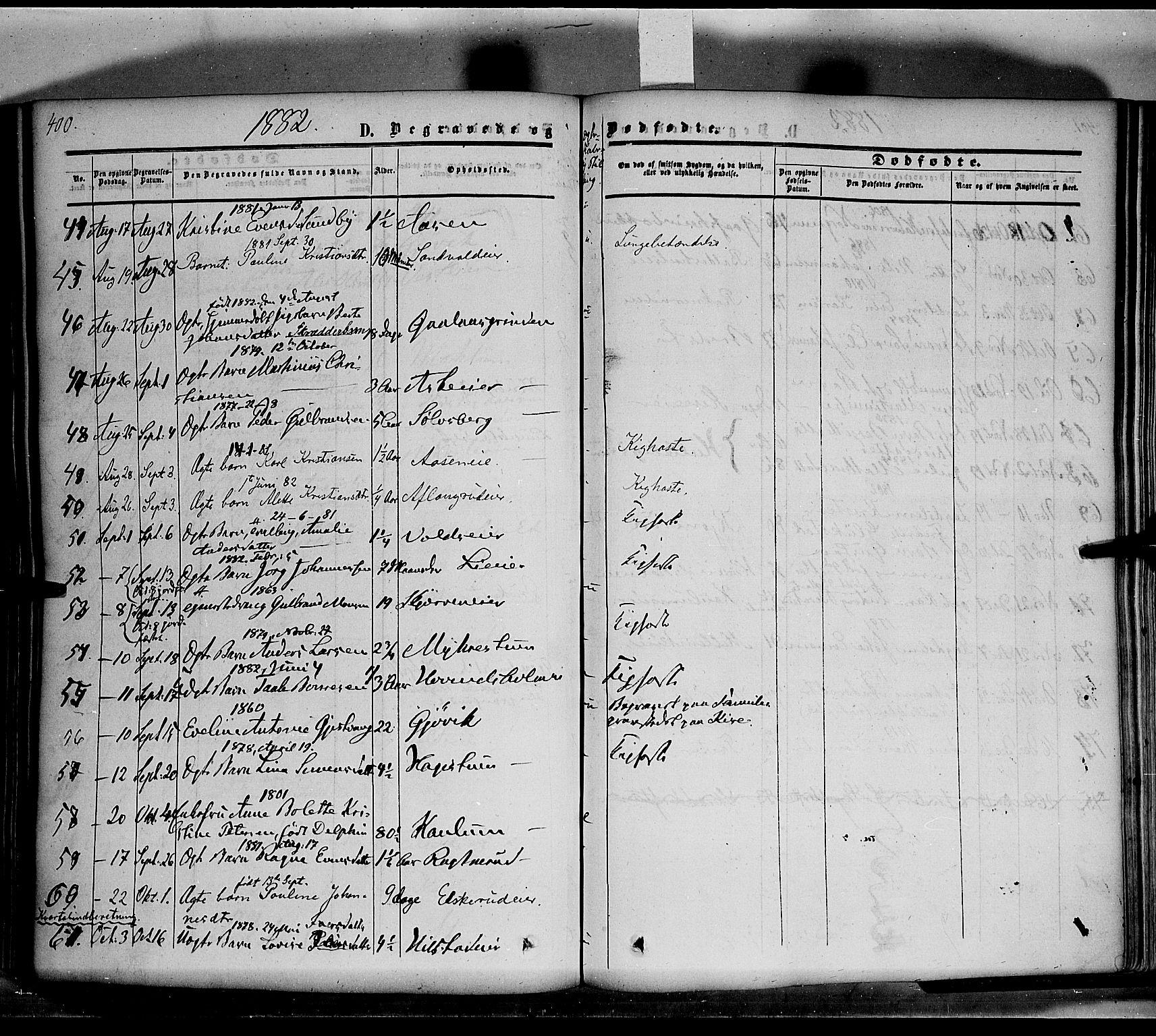 Nes prestekontor, Hedmark, AV/SAH-PREST-020/K/Ka/L0004: Parish register (official) no. 4, 1852-1886, p. 400