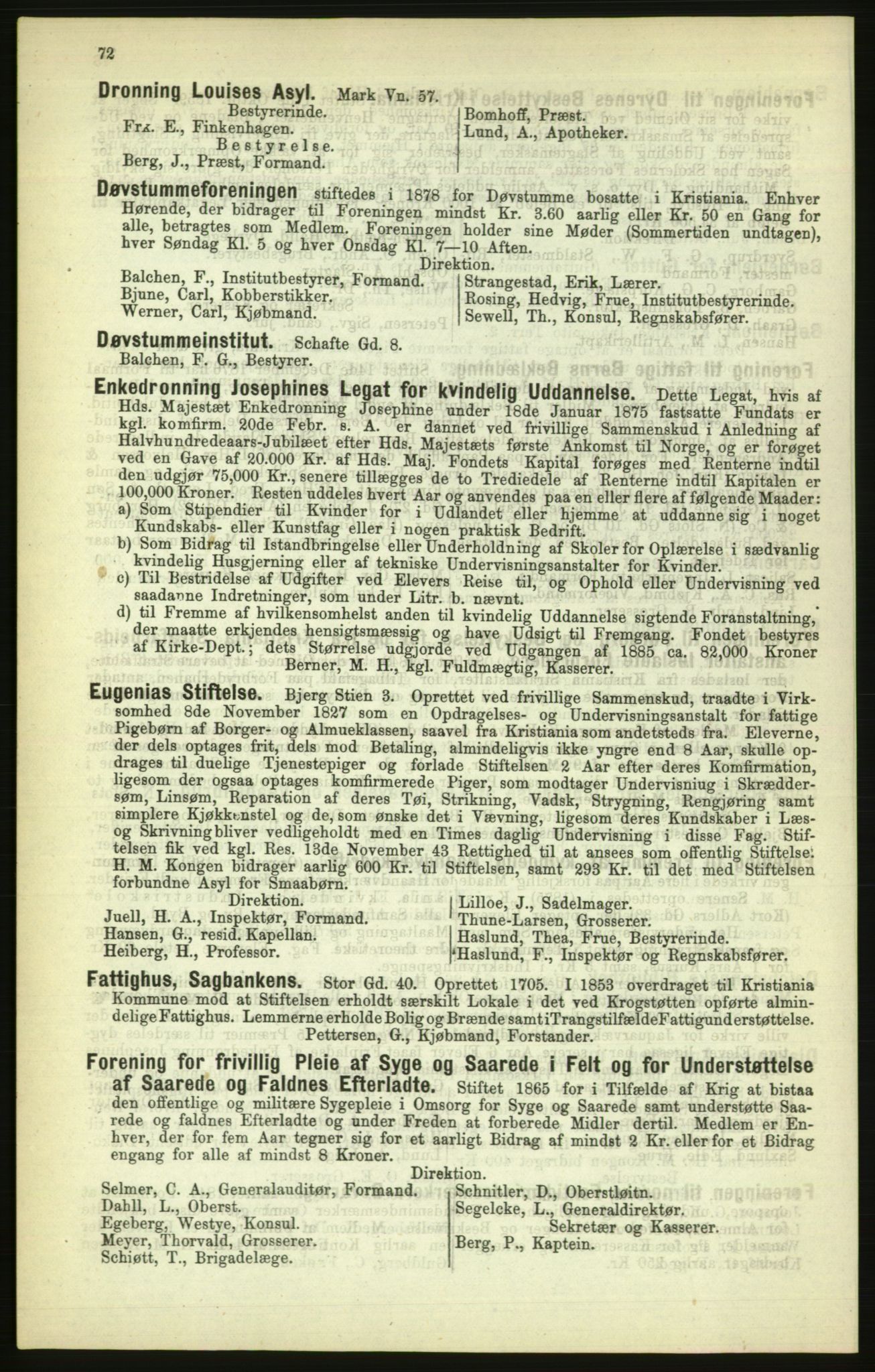 Kristiania/Oslo adressebok, PUBL/-, 1886, p. 72