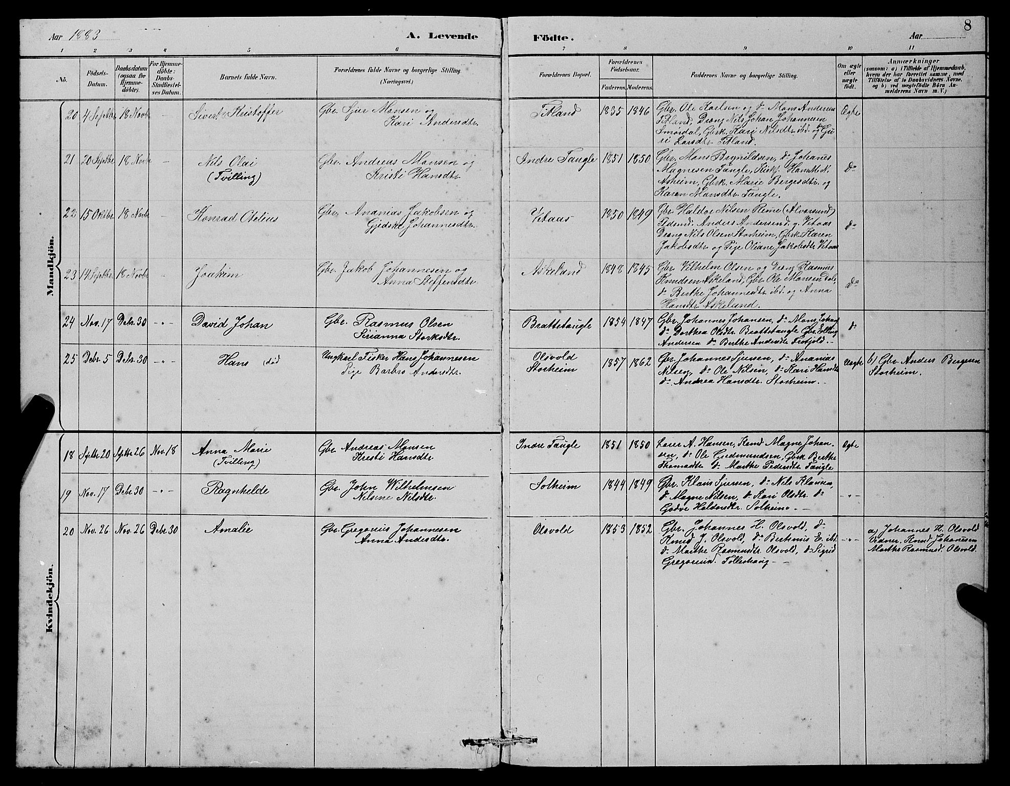 Manger sokneprestembete, AV/SAB-A-76801/H/Haa: Parish register (official) no. D 2, 1894-1908, p. 8