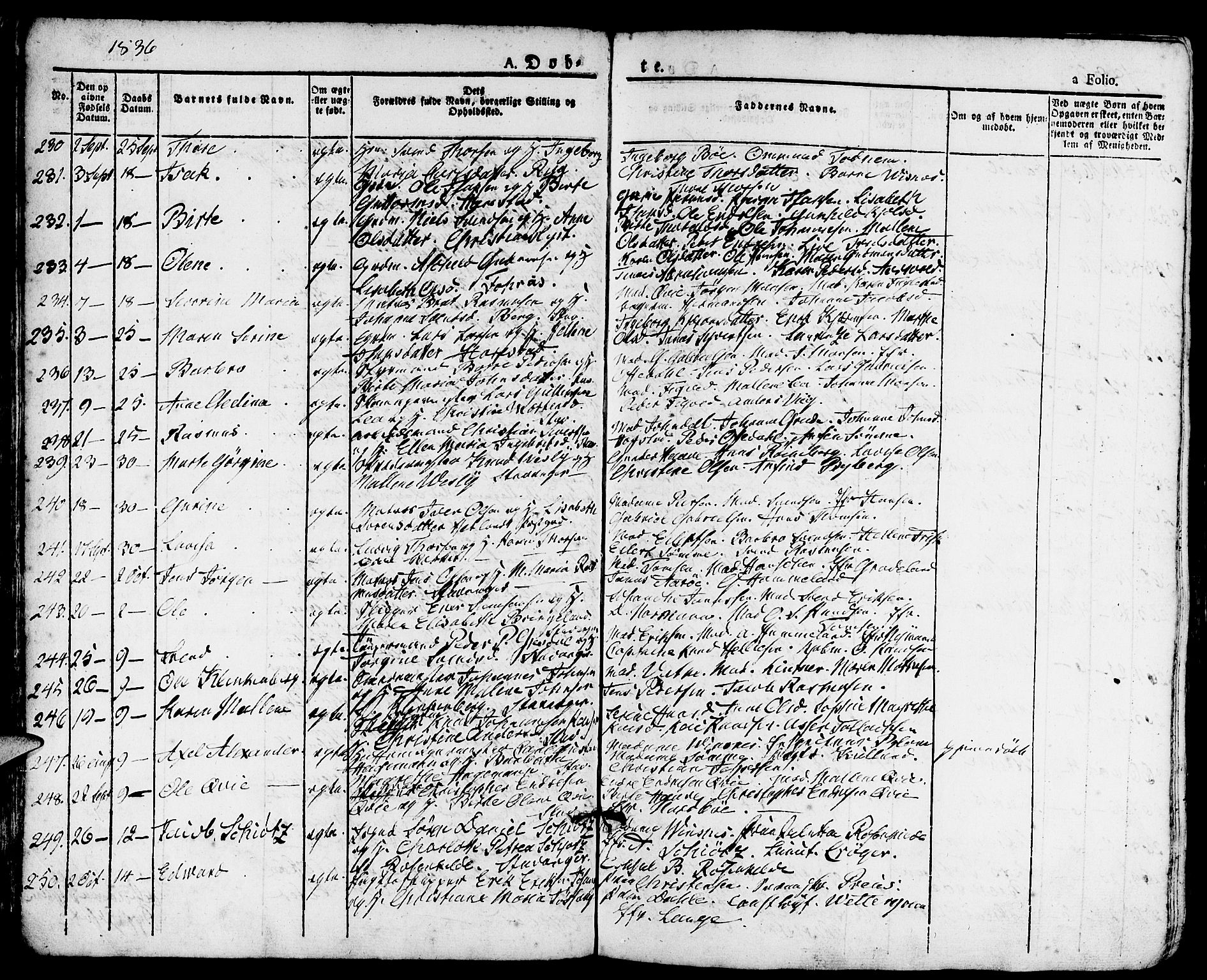 Domkirken sokneprestkontor, SAST/A-101812/001/30/30BA/L0011: Parish register (official) no. A 11, 1832-1856