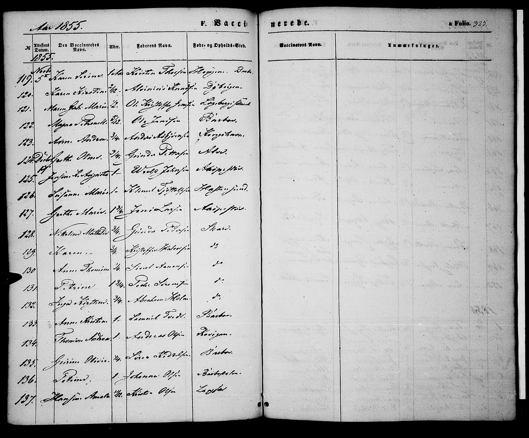 Tromøy sokneprestkontor, AV/SAK-1111-0041/F/Fa/L0005: Parish register (official) no. A 5, 1847-1856, p. 325