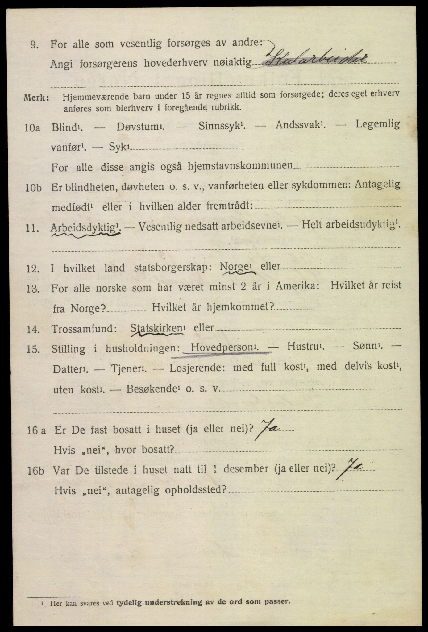 SAK, 1920 census for Øyestad, 1920, p. 8921
