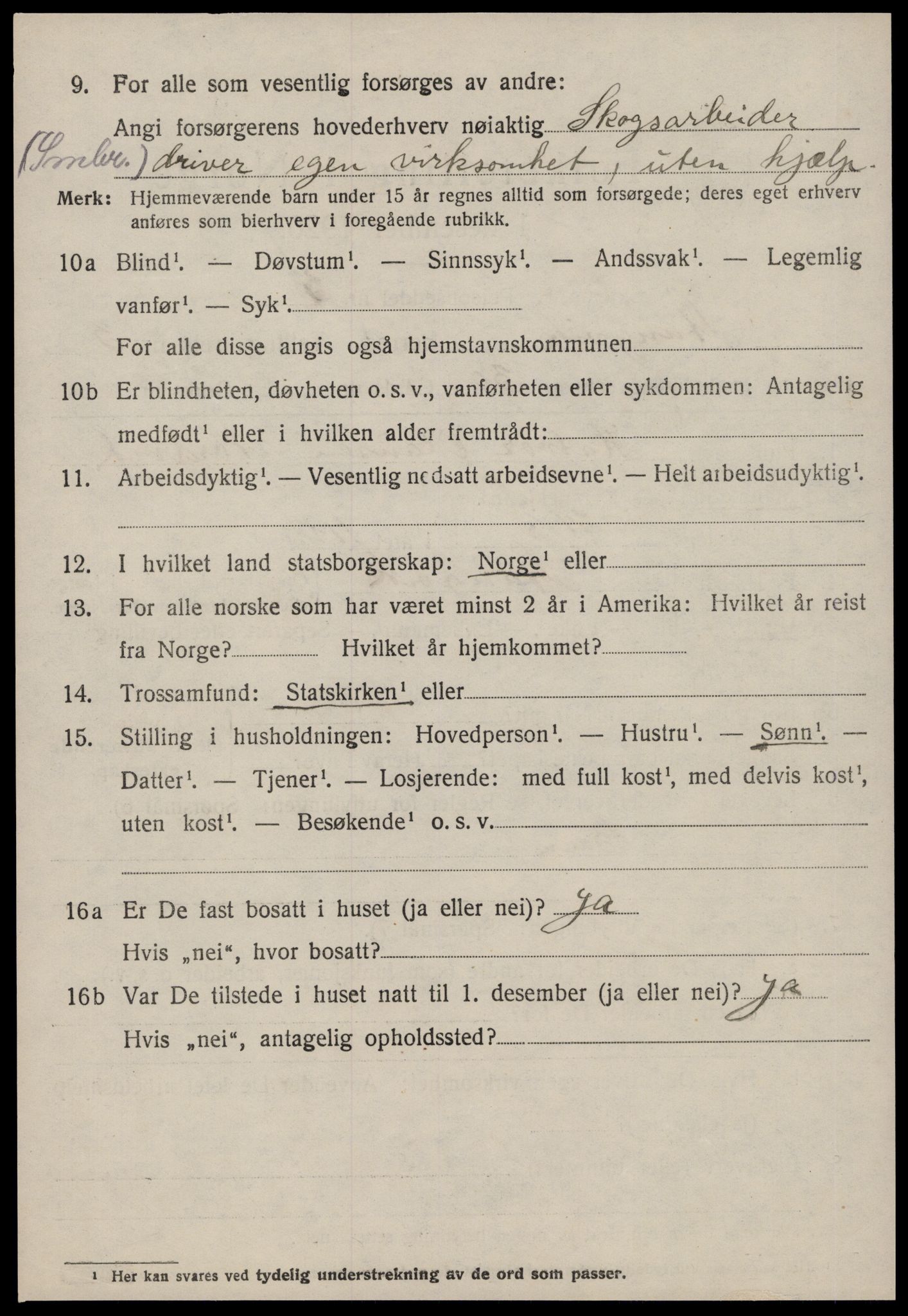 SAT, 1920 census for Stangvik, 1920, p. 2351