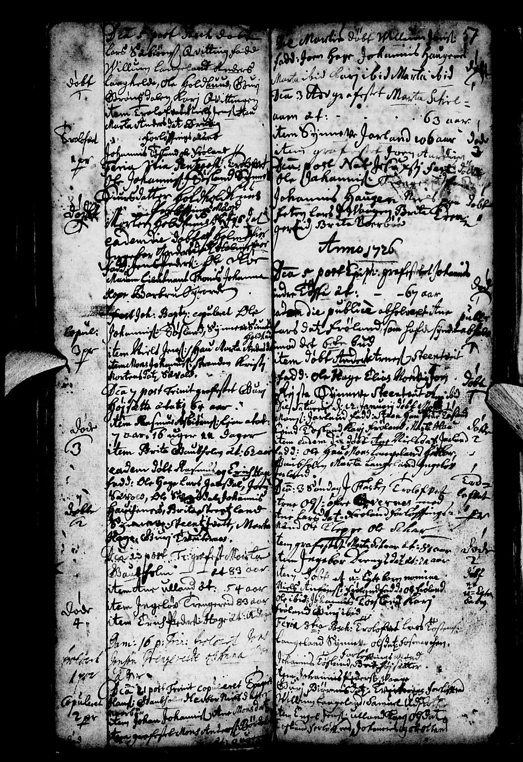 Os sokneprestembete, SAB/A-99929: Parish register (official) no. A 4, 1669-1760, p. 57
