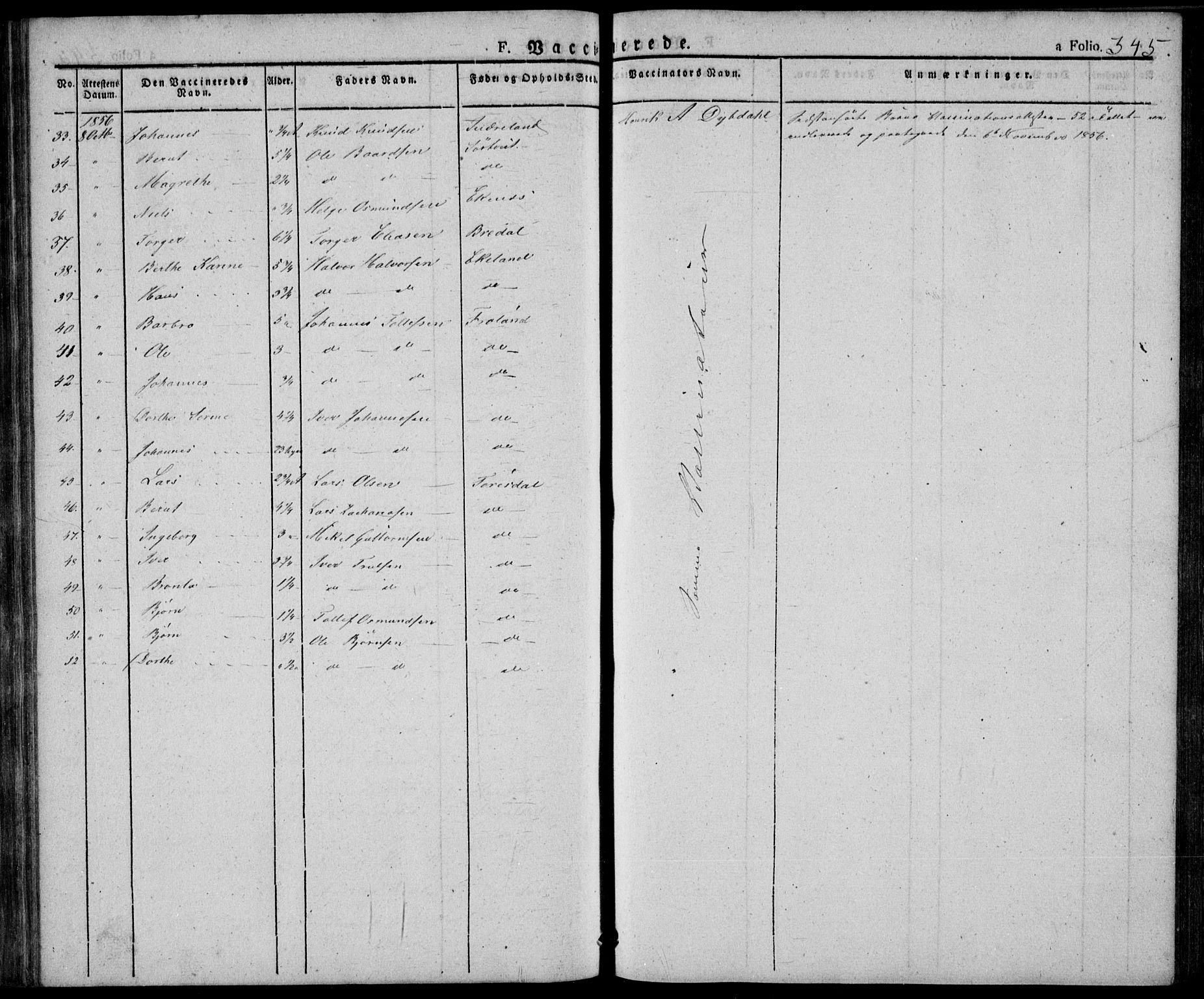 Skjold sokneprestkontor, AV/SAST-A-101847/H/Ha/Haa/L0005: Parish register (official) no. A 5, 1830-1856, p. 345