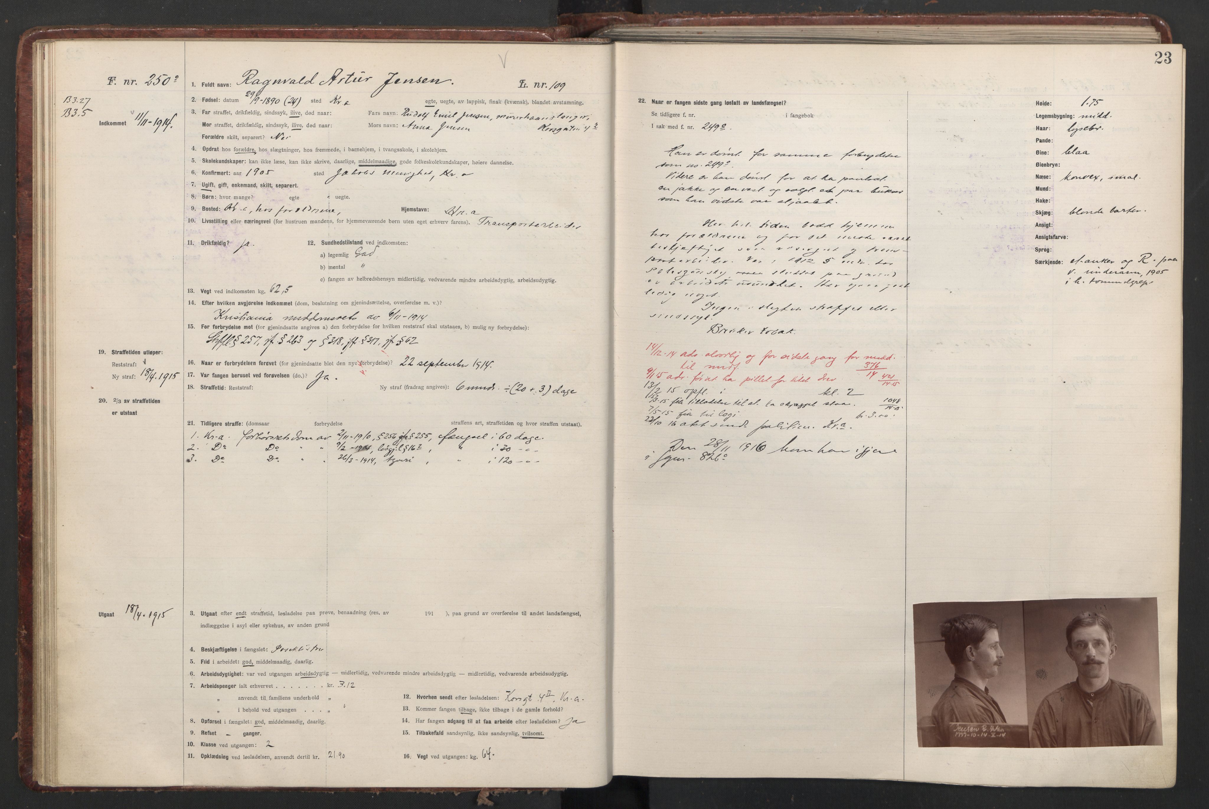 Botsfengslet, AV/RA-S-1539/D/Db/Dbb/L0047: 228o - 563o, 1914-1915, p. 23