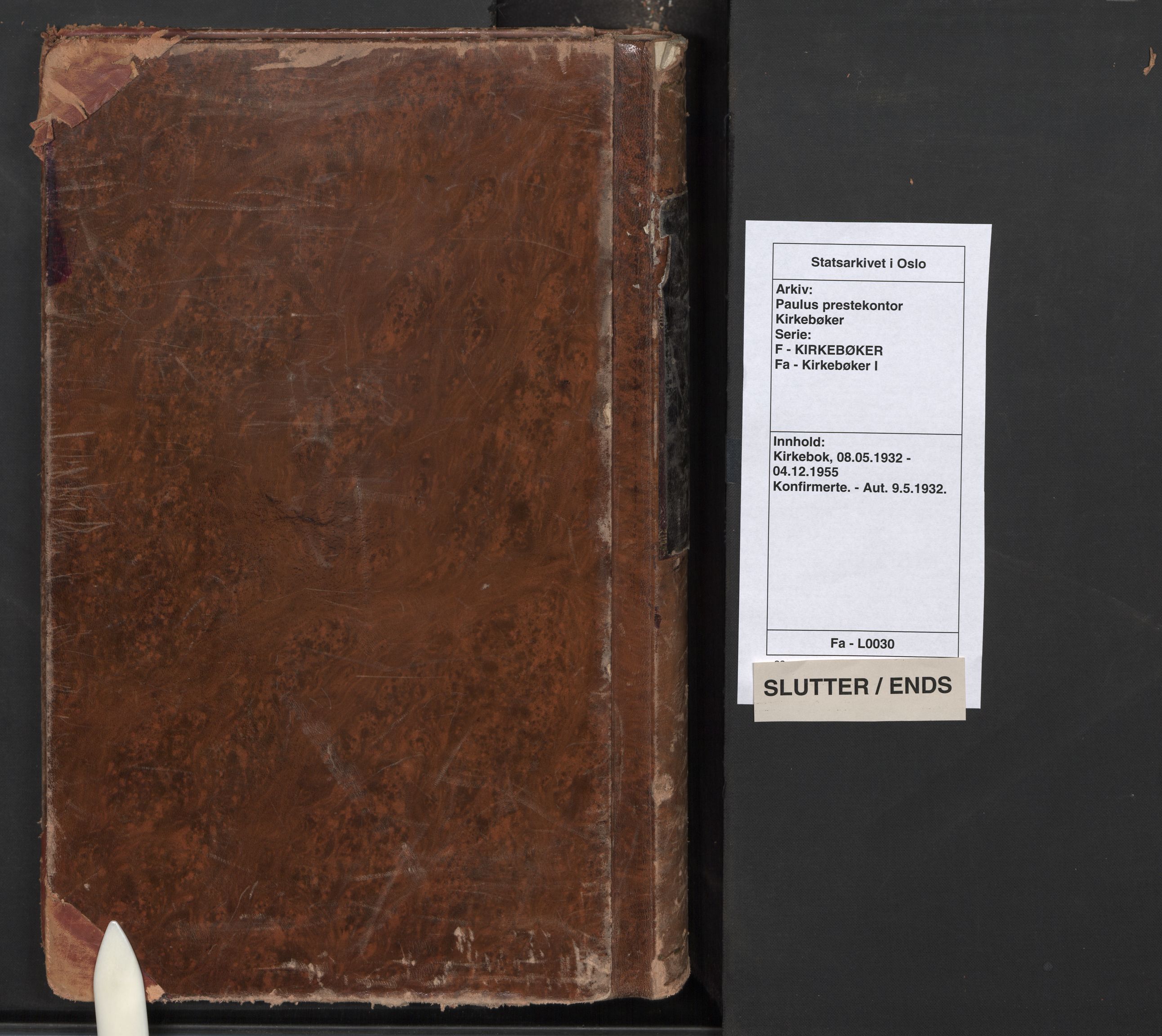 Paulus prestekontor Kirkebøker, AV/SAO-A-10871/F/Fa/L0030: Parish register (official) no. 30, 1932-1955