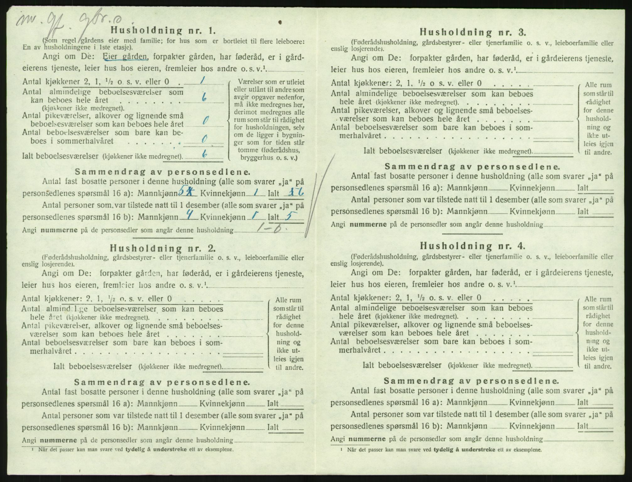 SAKO, 1920 census for Hedrum, 1920, p. 1218